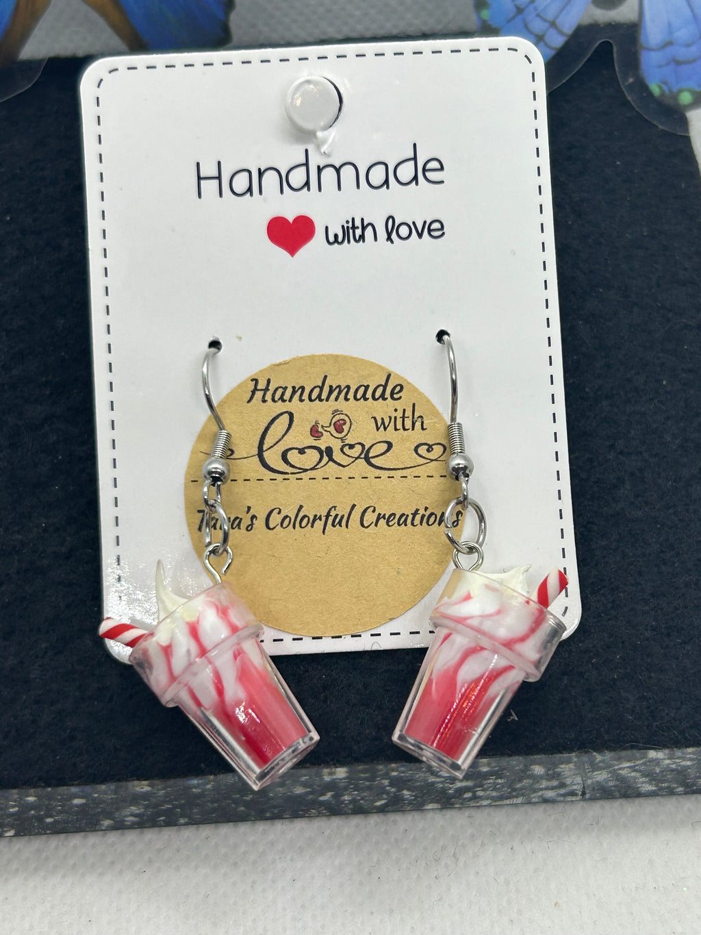 Red Milkshake Earrings