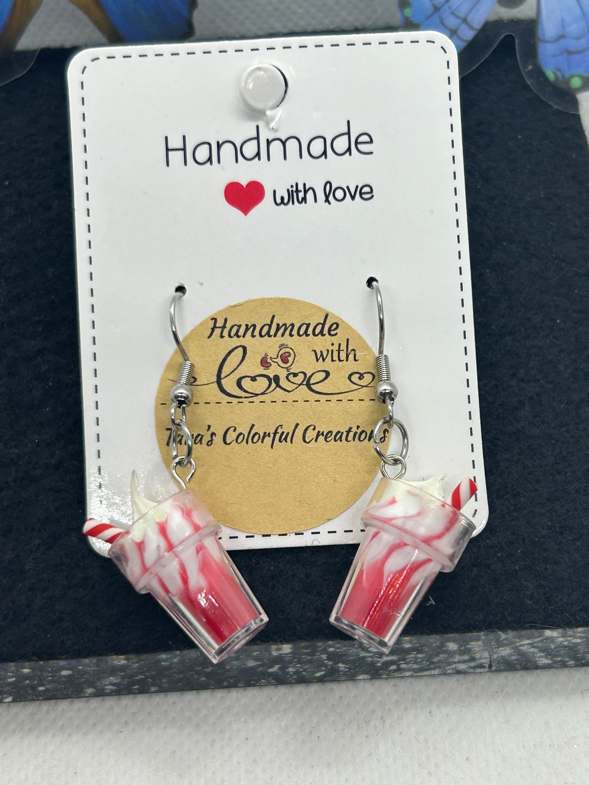 Red Milkshake Earrings