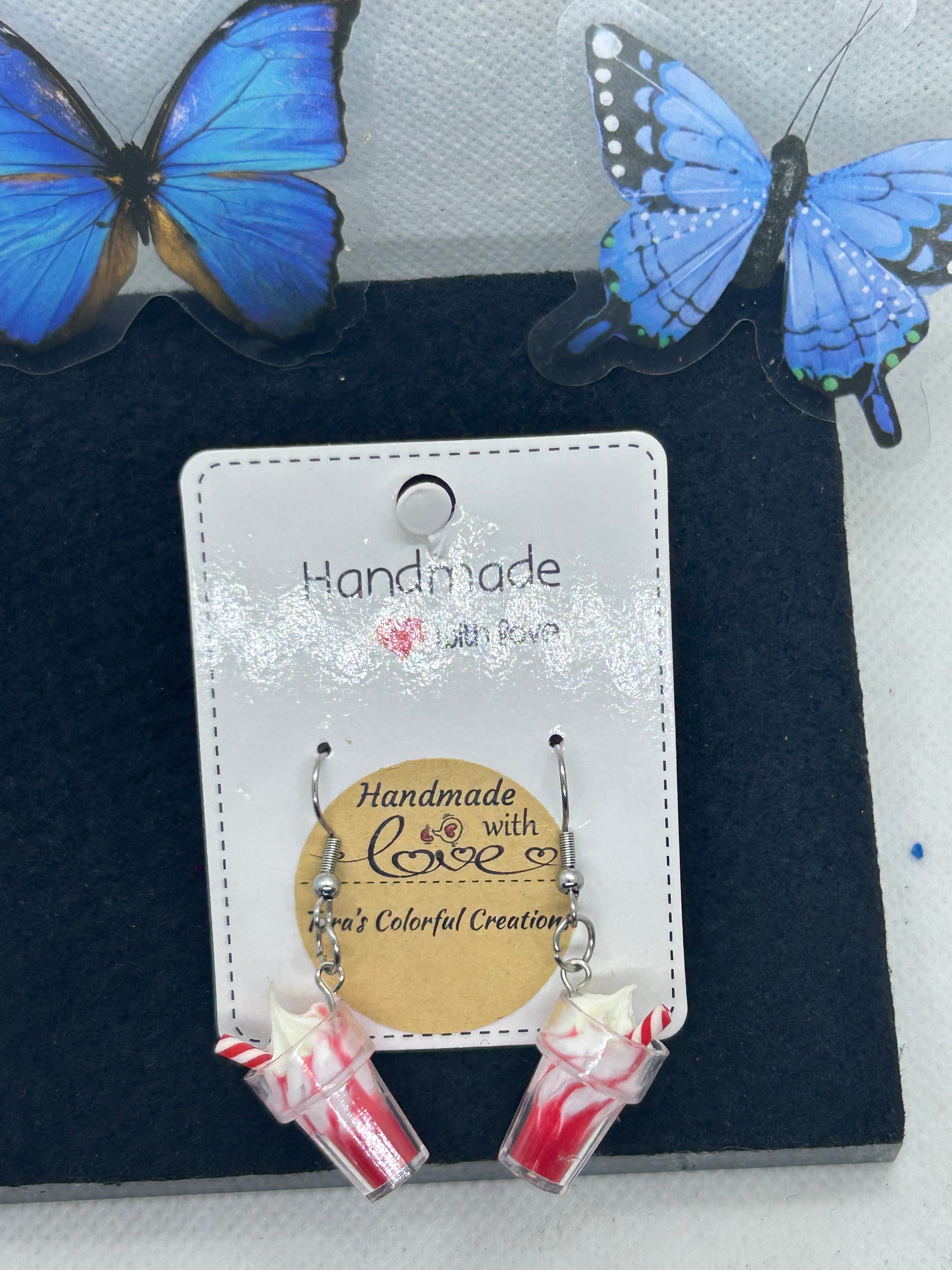 Red Milkshake Earrings