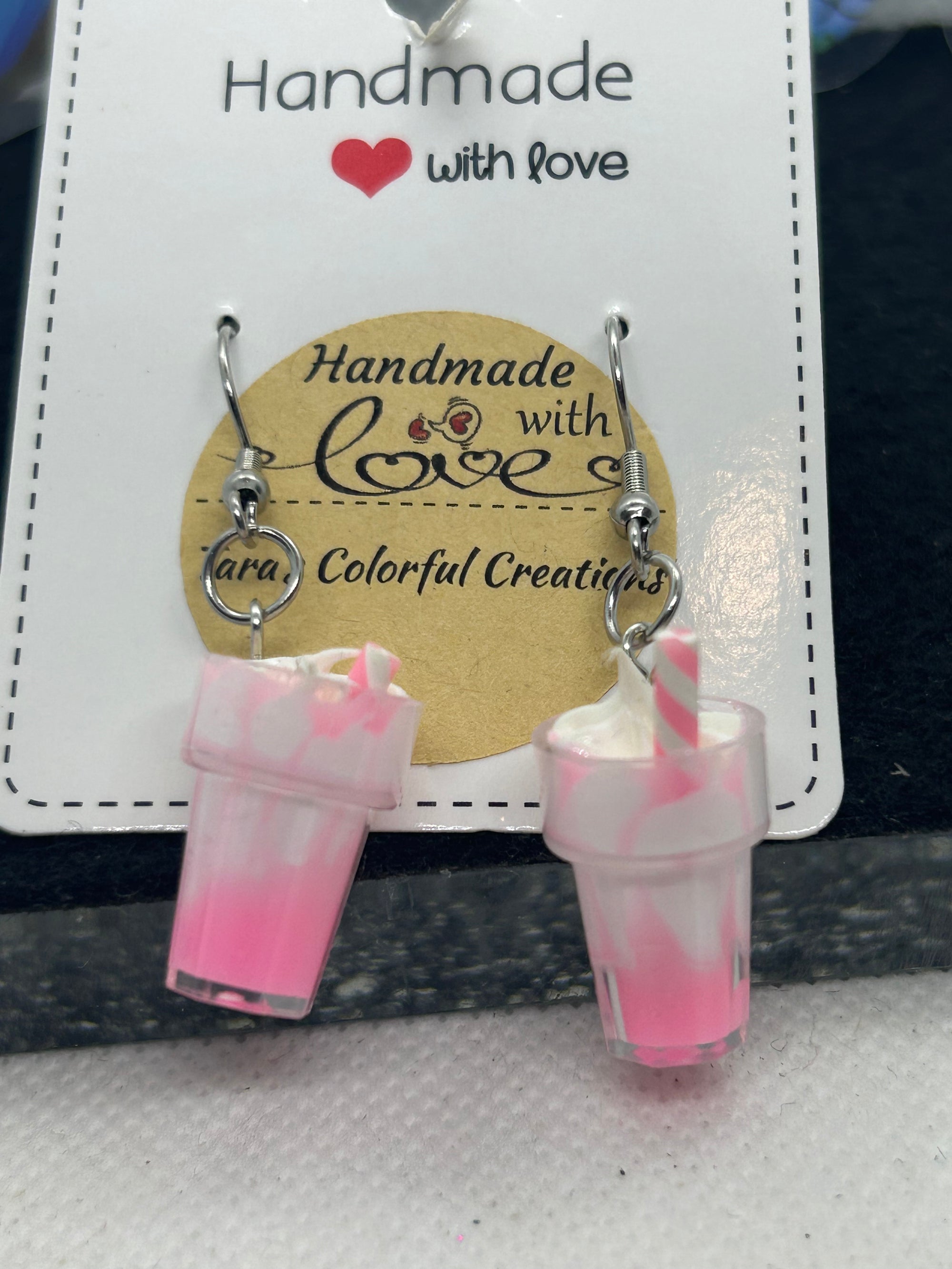 Pink Milkshake Earrings