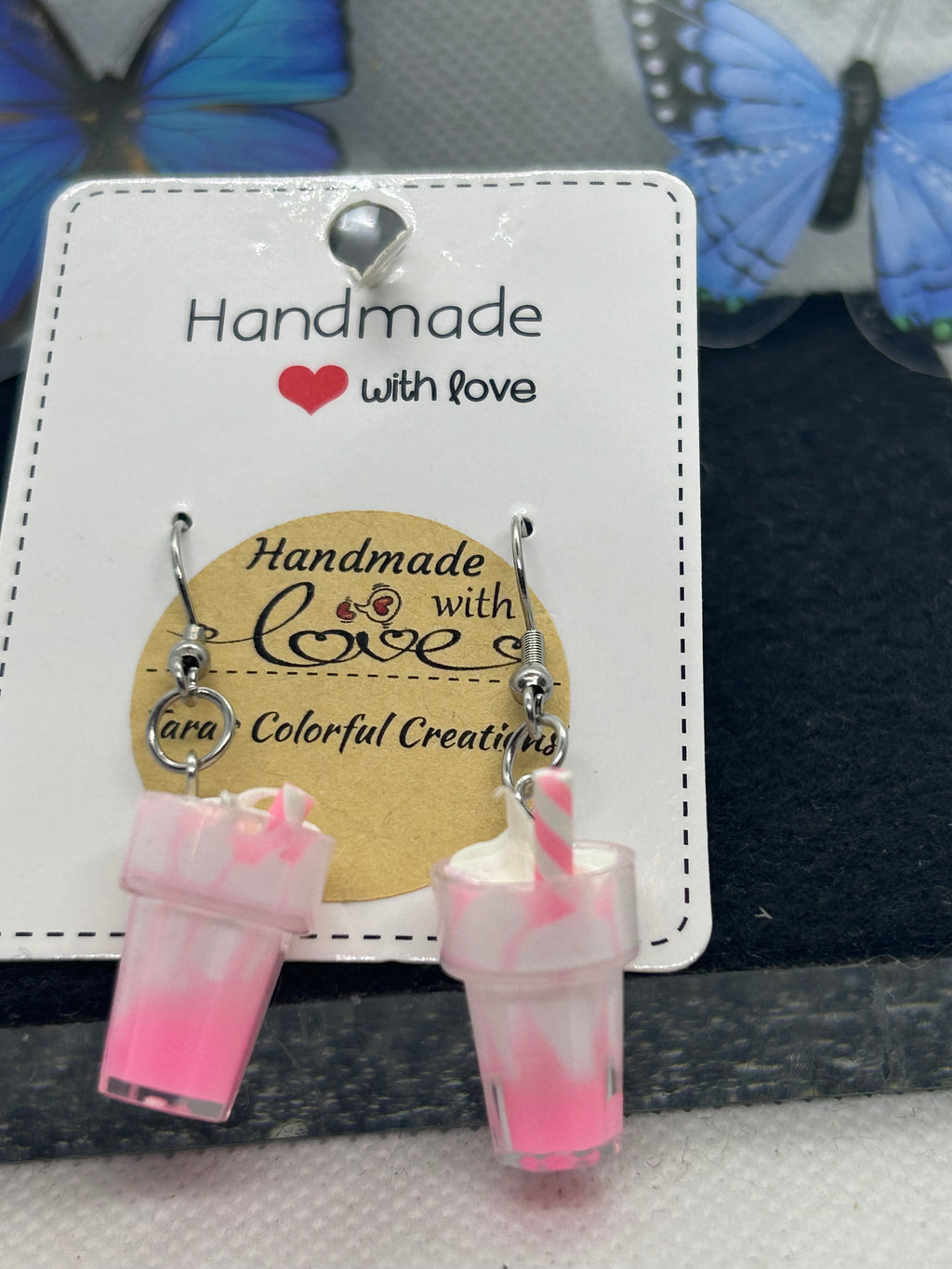 Pink Milkshake Earrings