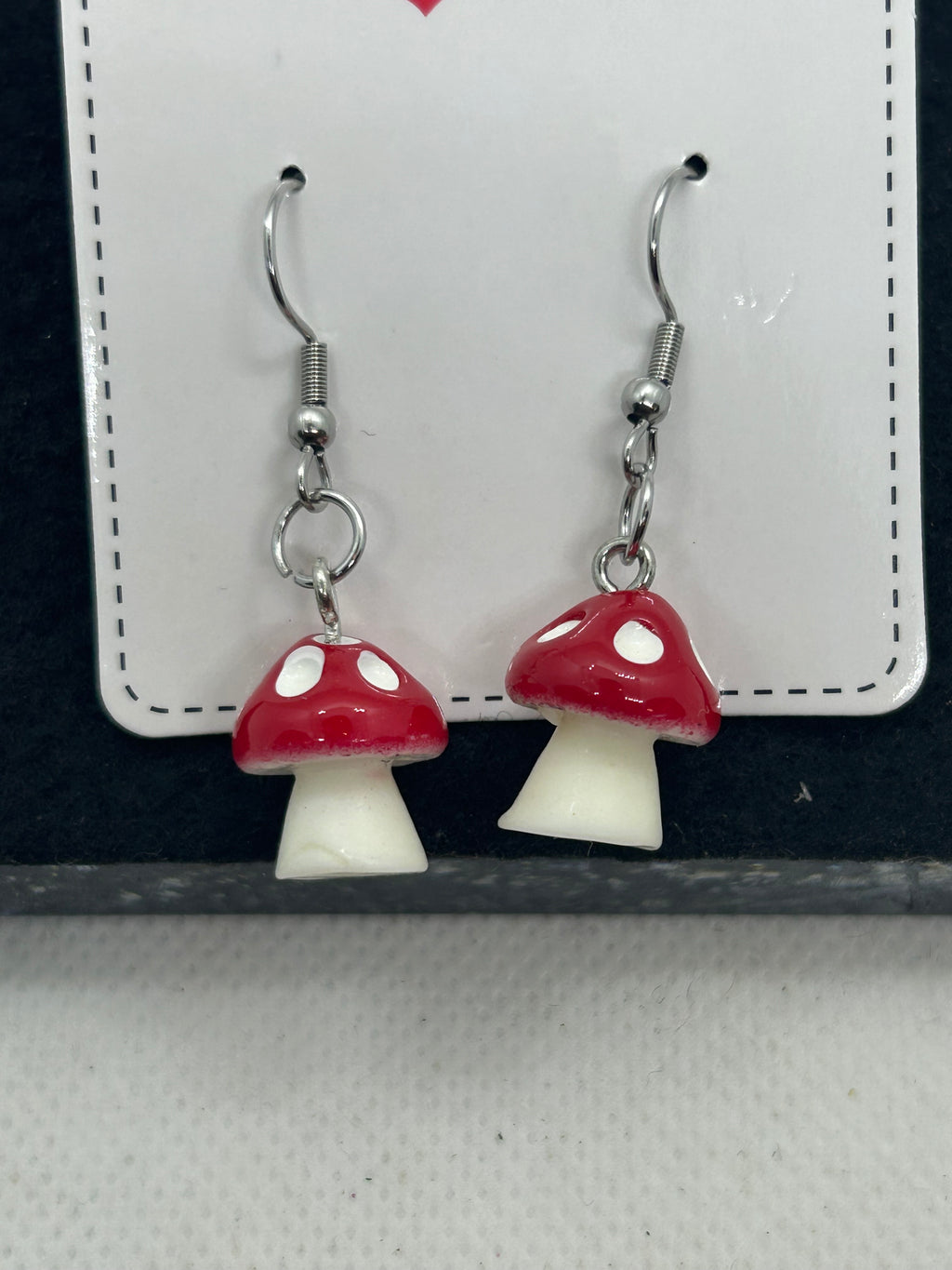 Red Mushroom Earrings