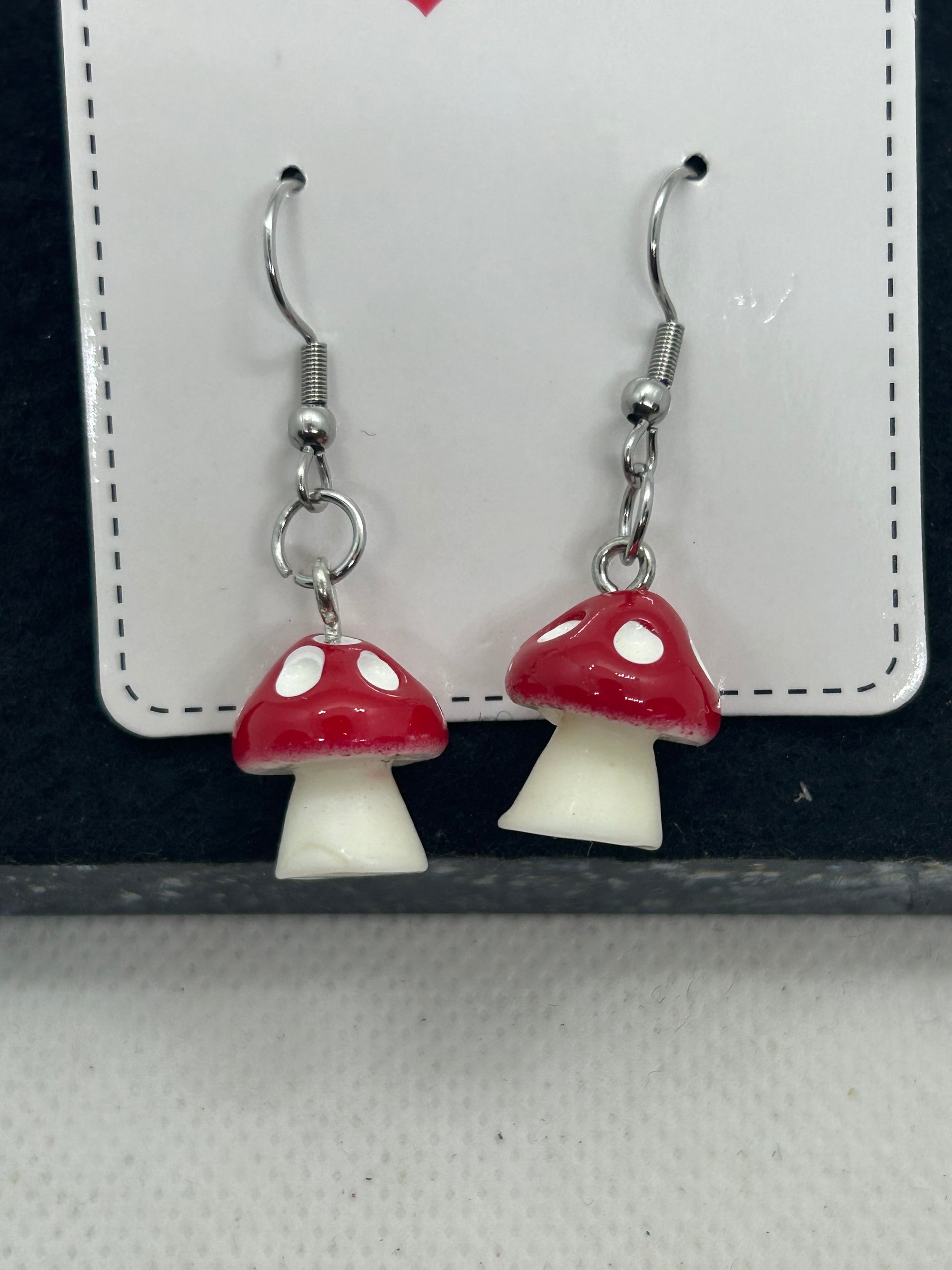 Red Mushroom Earrings