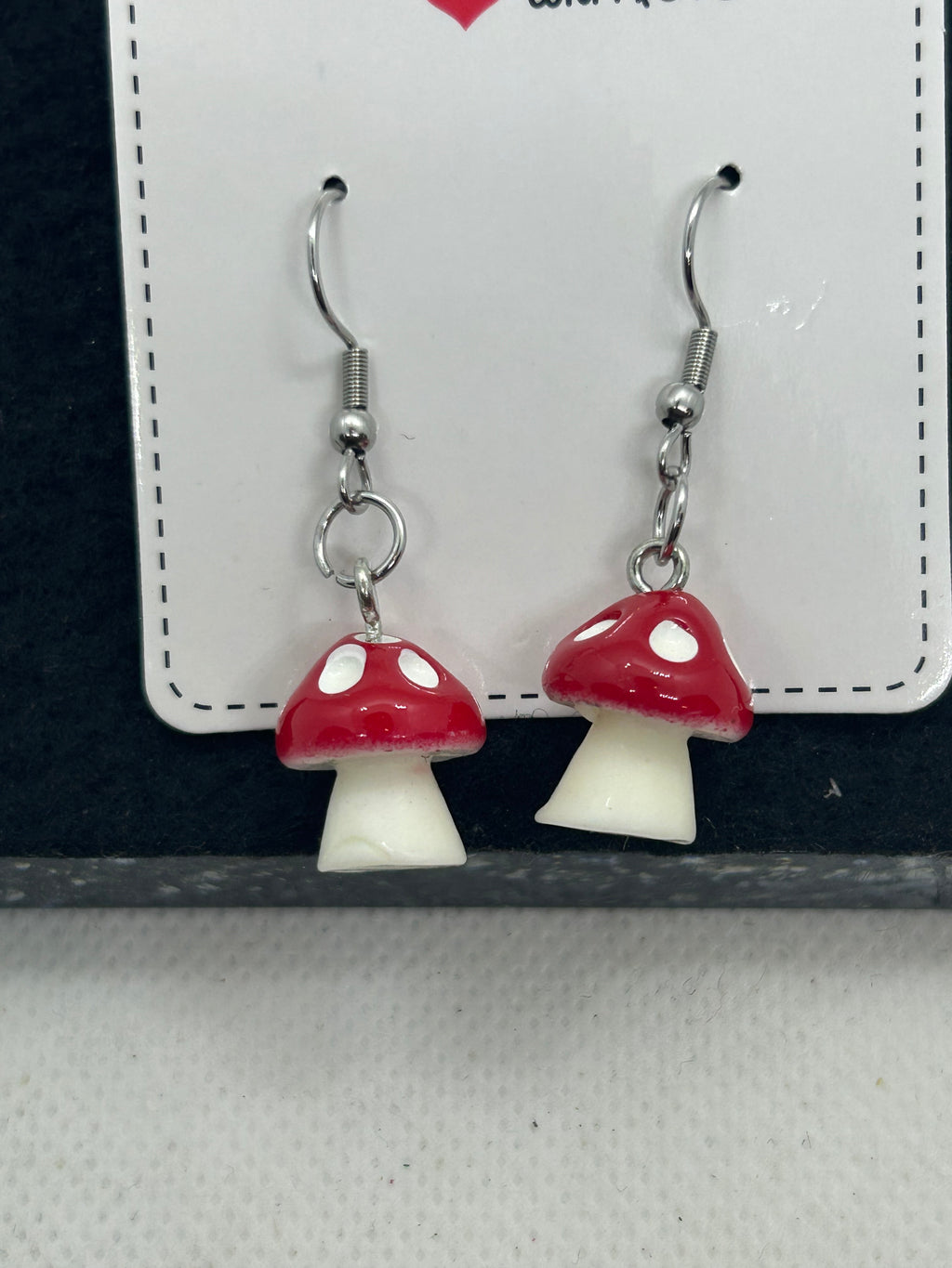 Red Mushroom Earrings