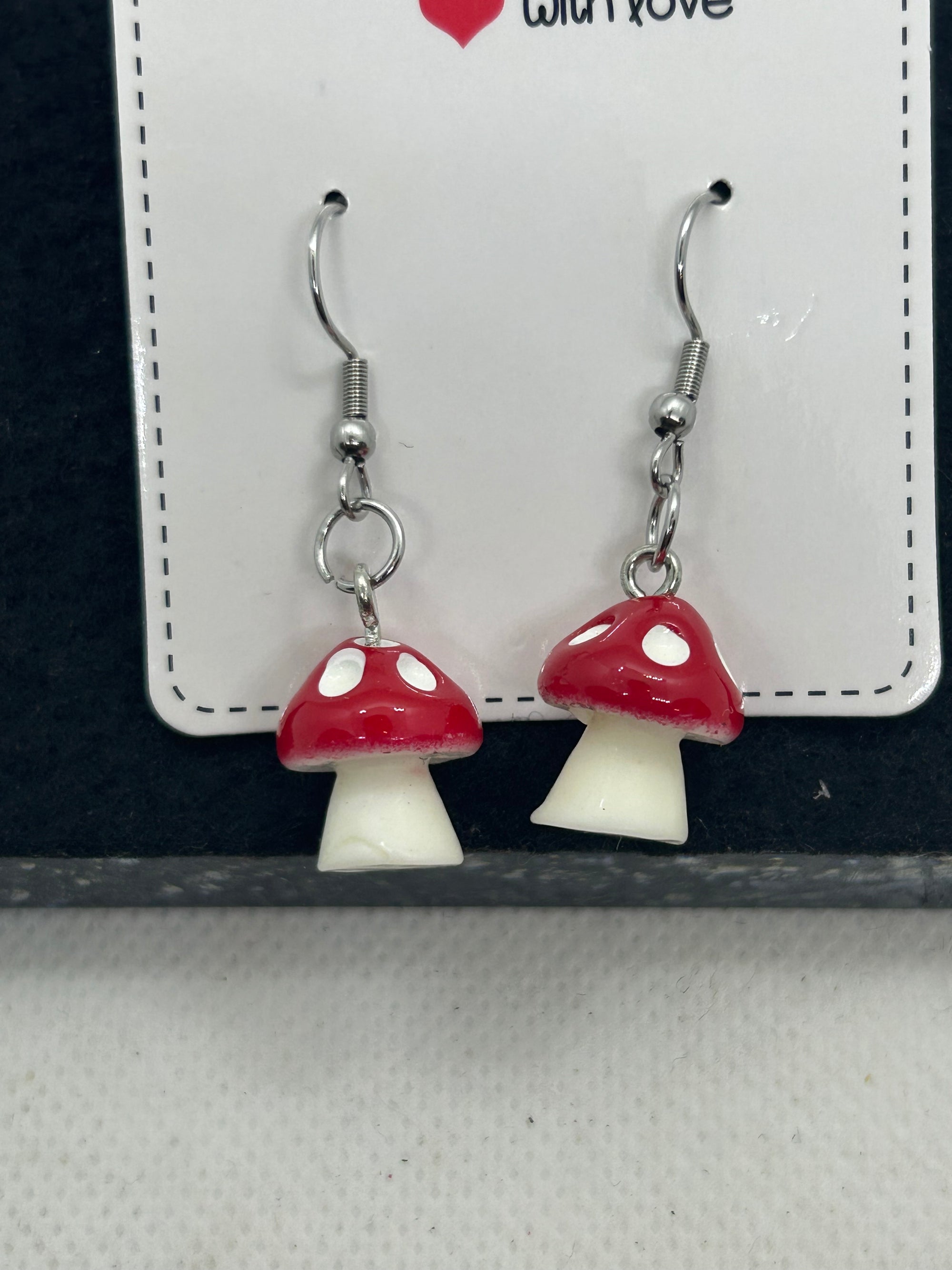 Red Mushroom Earrings