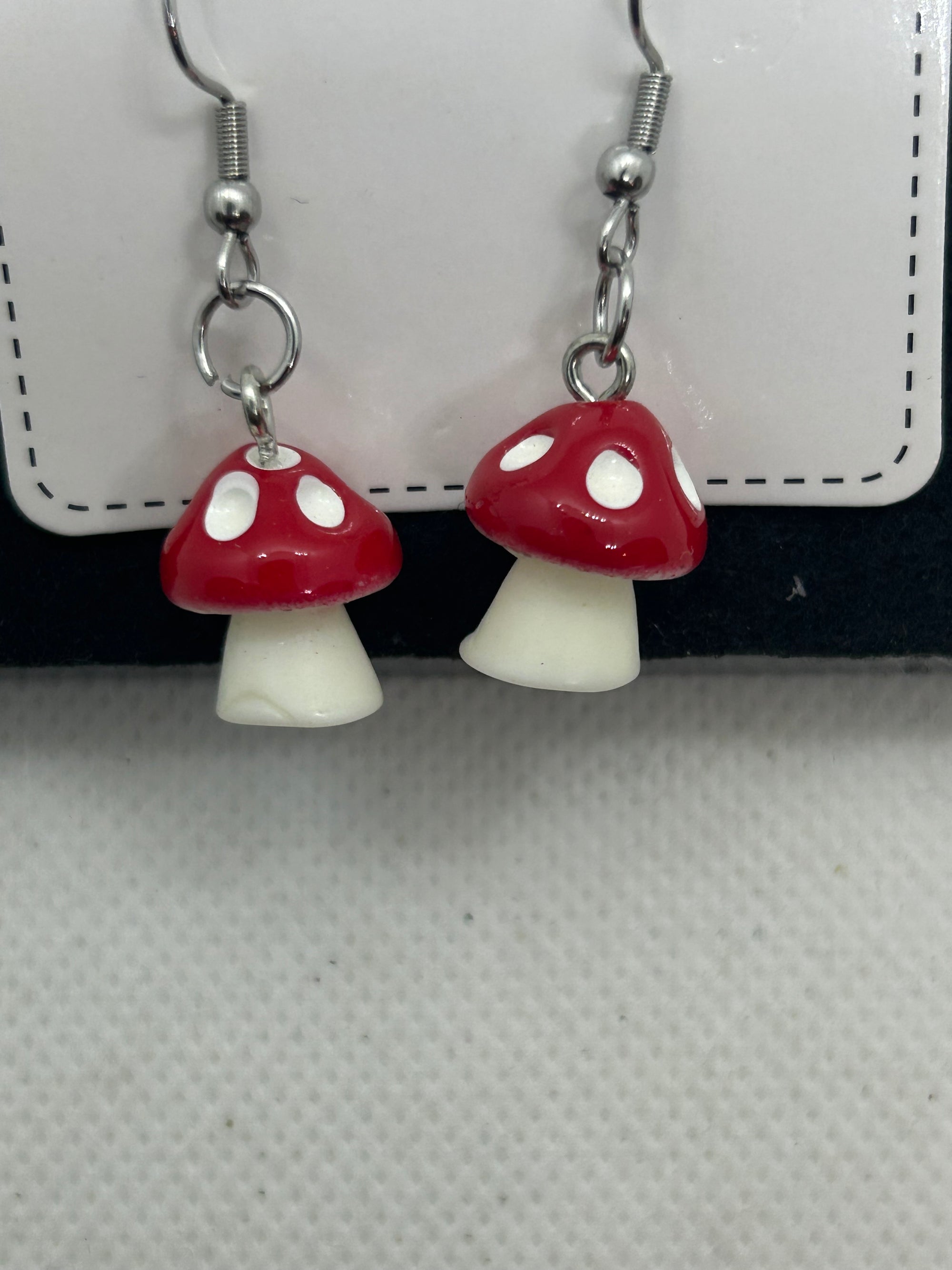 Red Mushroom Earrings