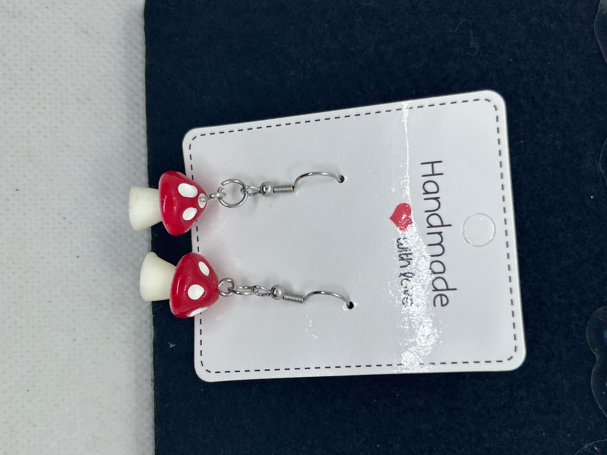 Red Mushroom Earrings