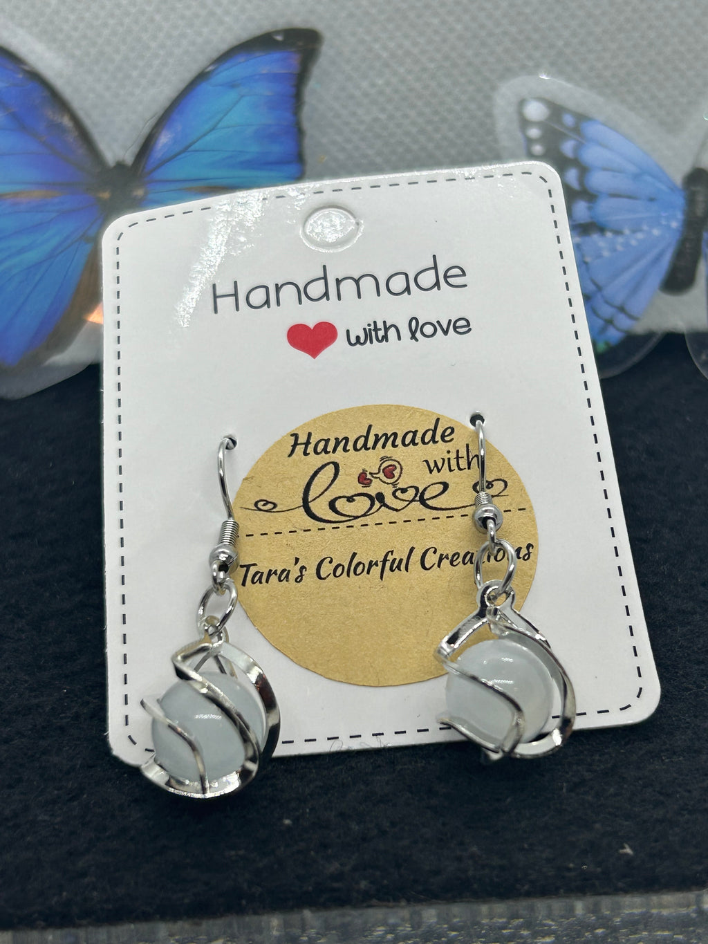 Incased Pearl Silver Earrings