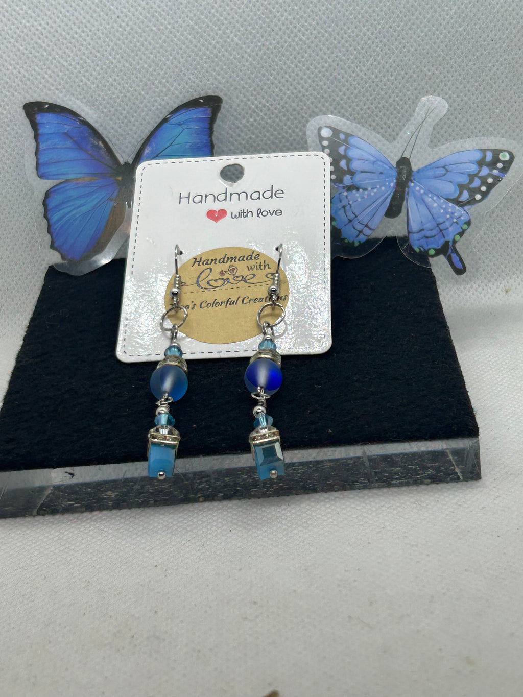 Double Blue Glowing Mermaid Earrings