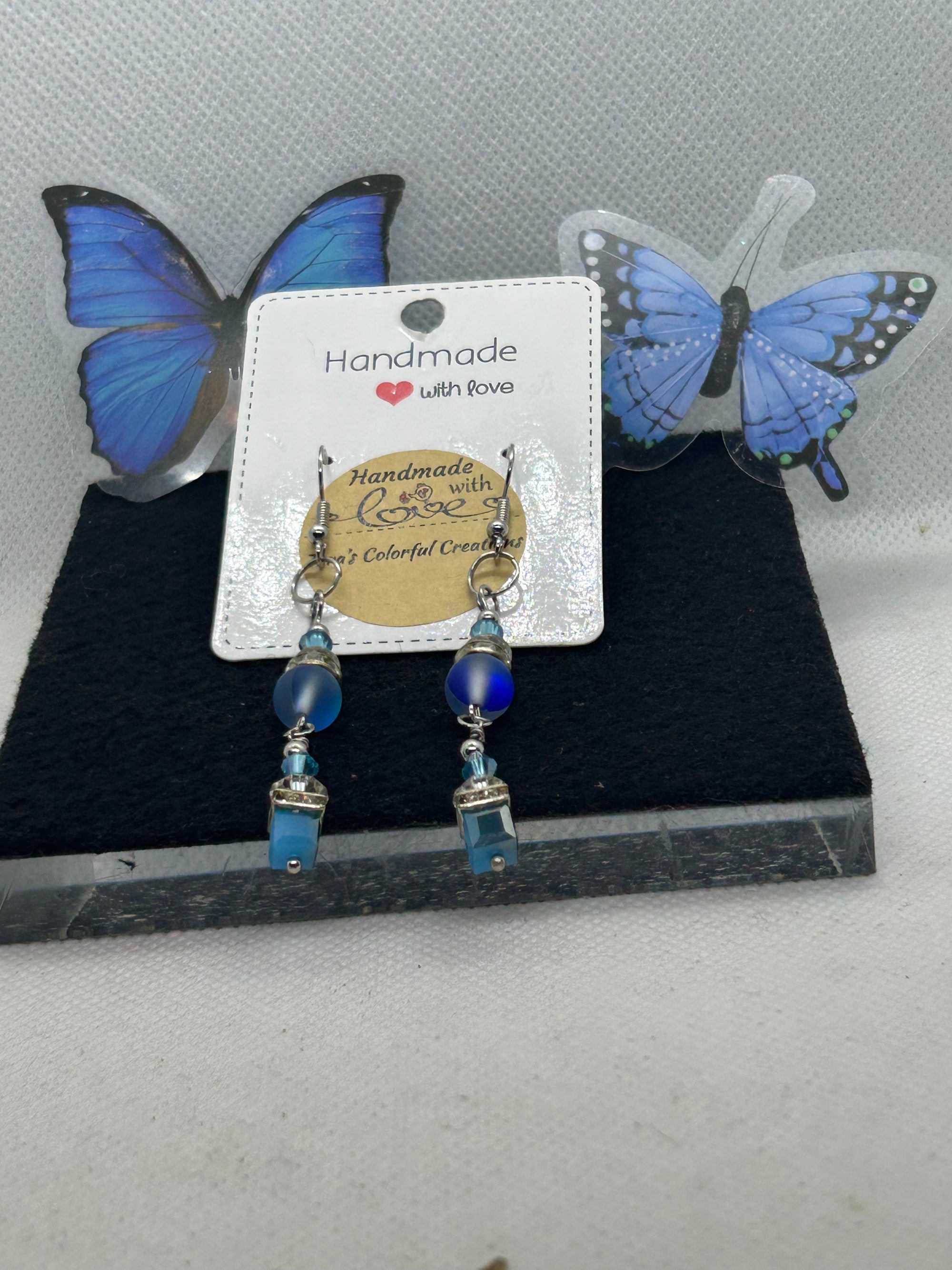 Double Blue Glowing Mermaid Earrings