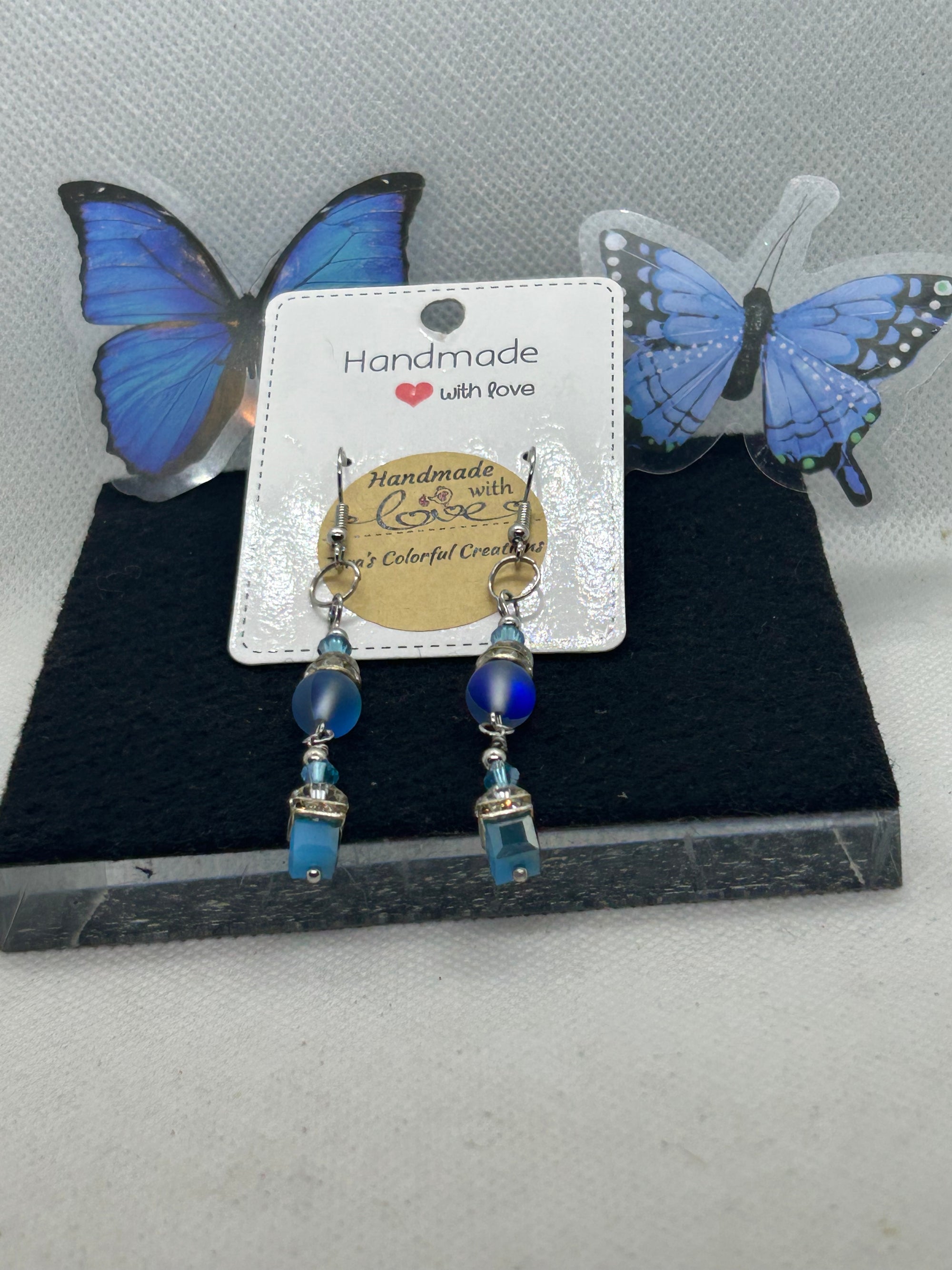 Double Blue Glowing Mermaid Earrings