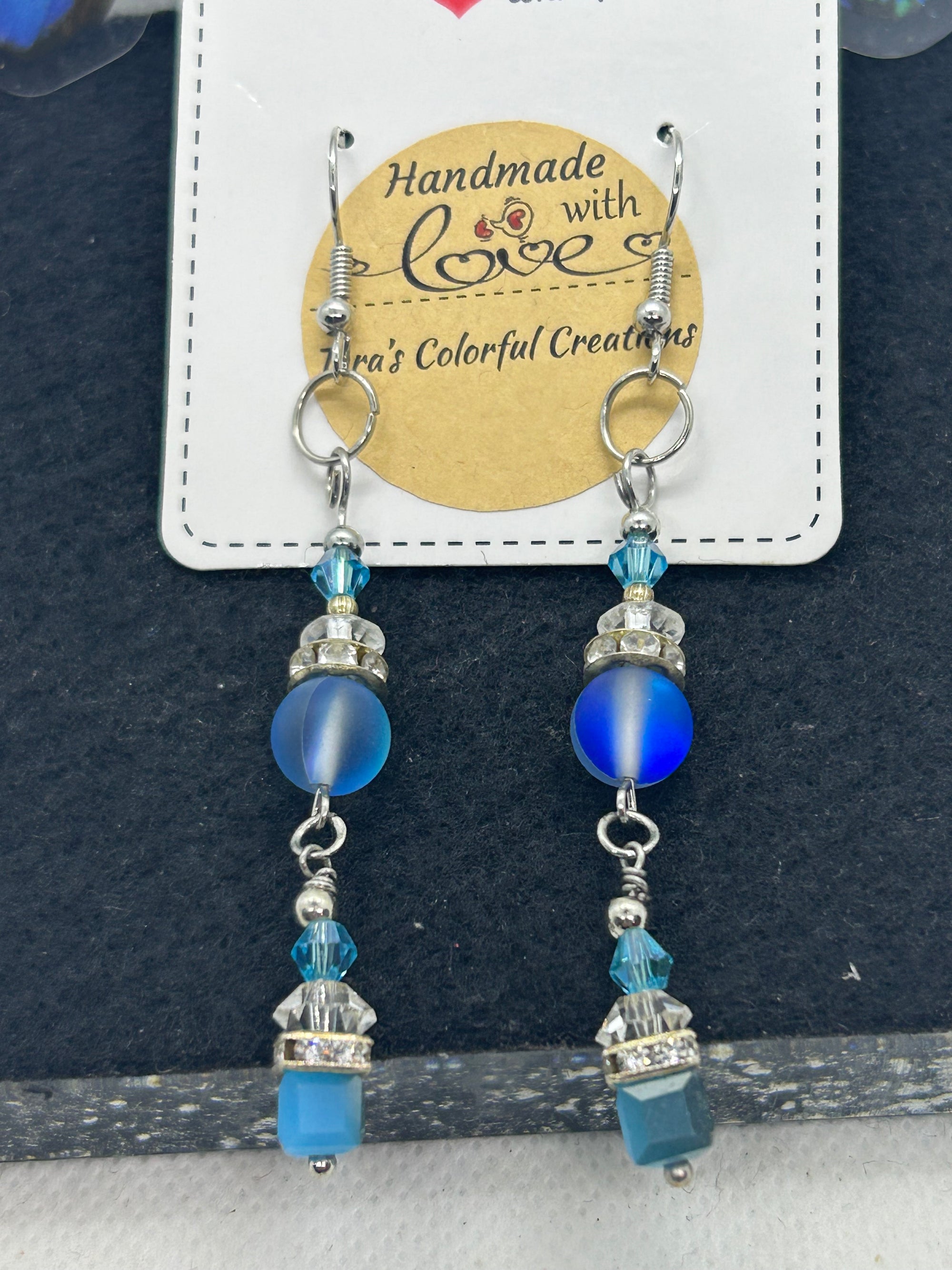 Double Blue Glowing Mermaid Earrings