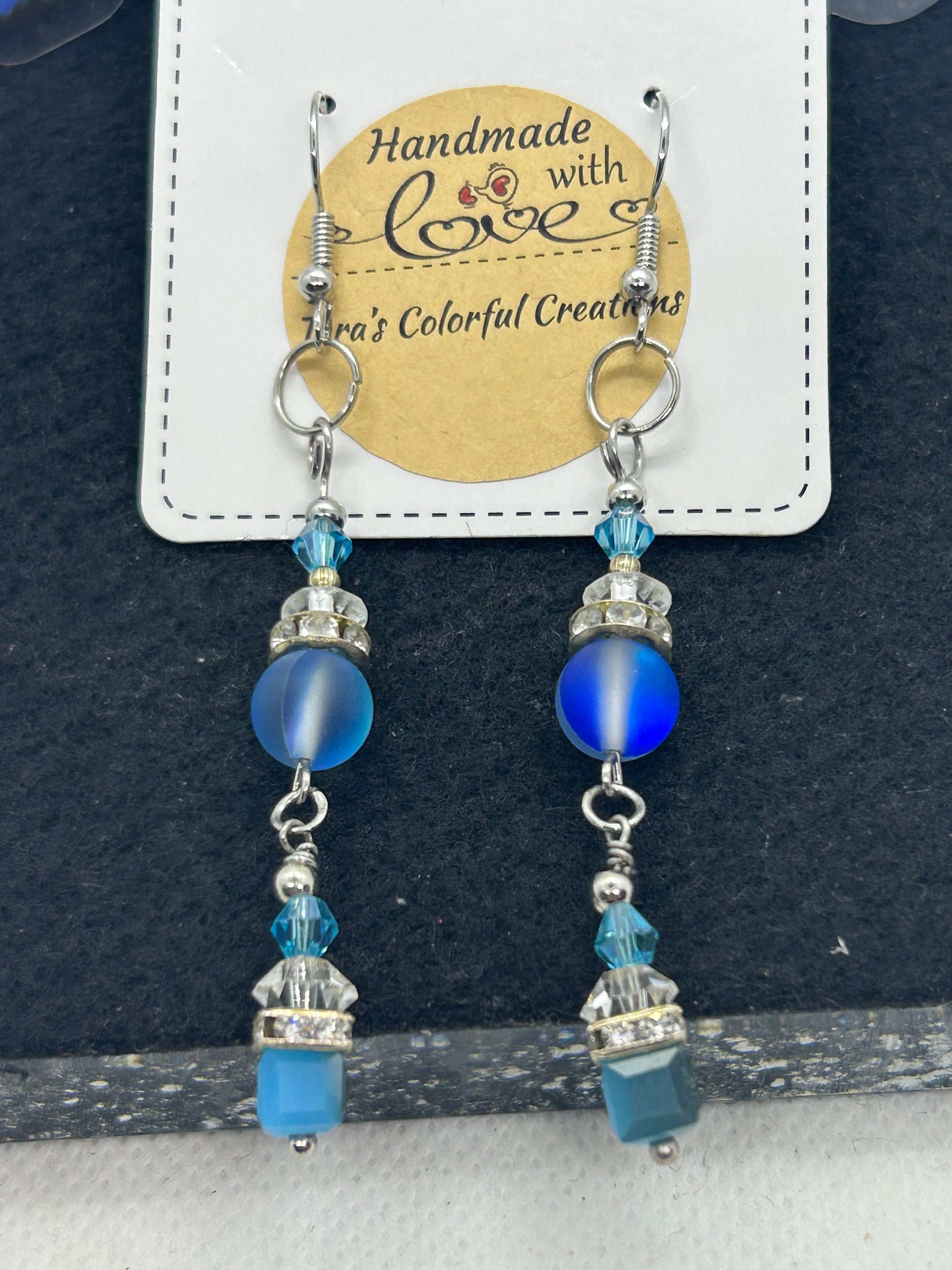 Double Blue Glowing Mermaid Earrings
