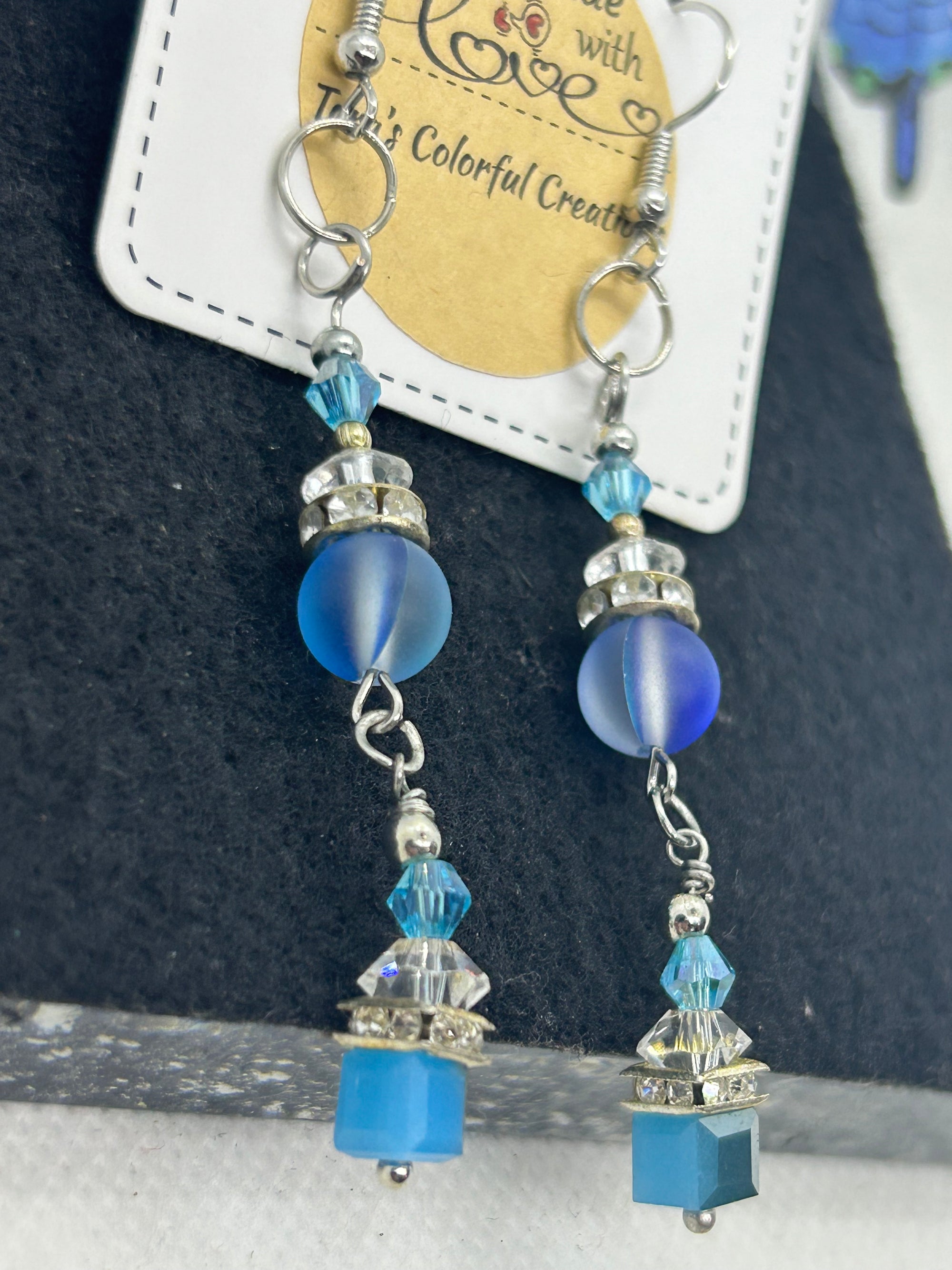 Double Blue Glowing Mermaid Earrings