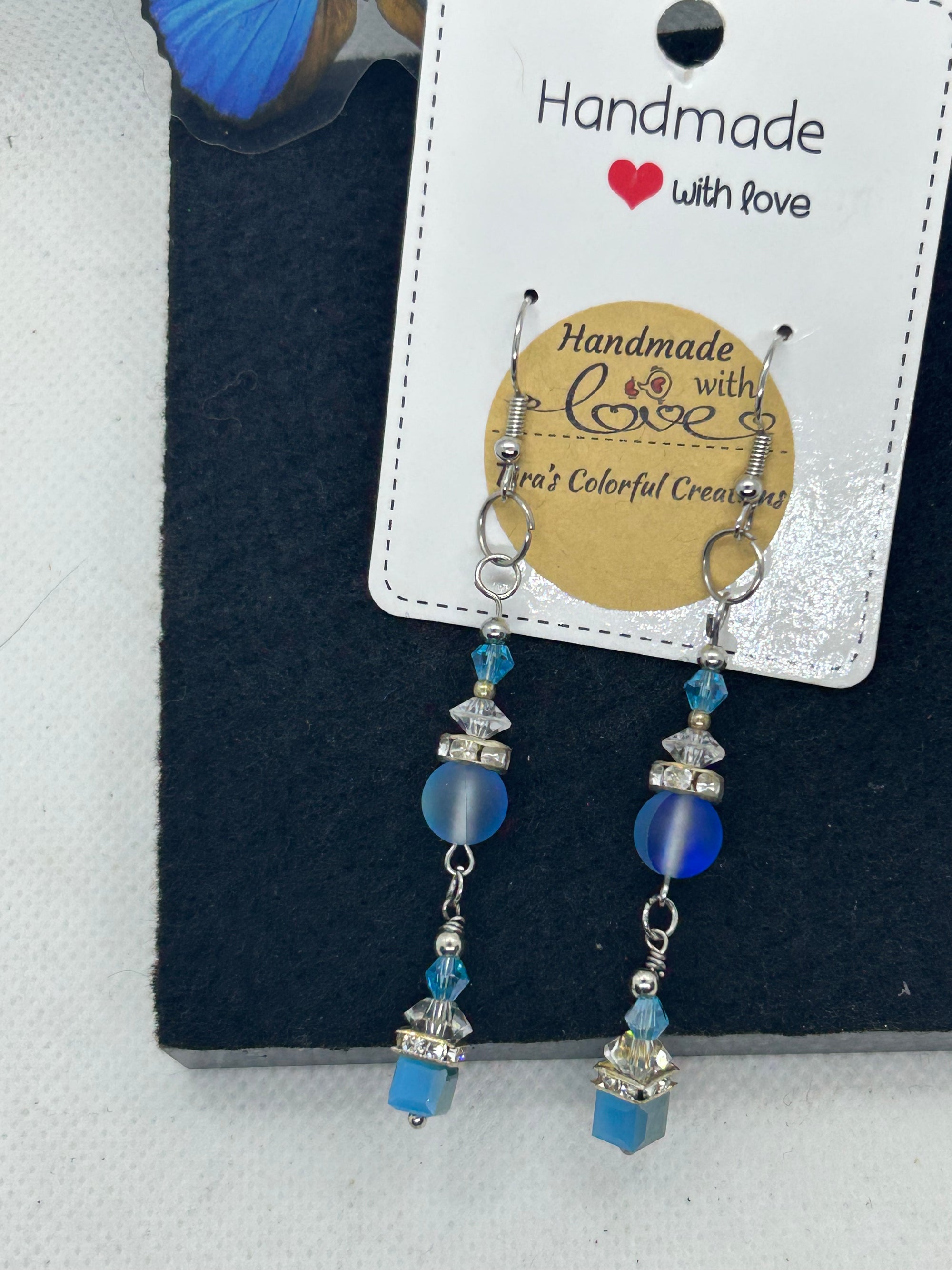 Double Blue Glowing Mermaid Earrings