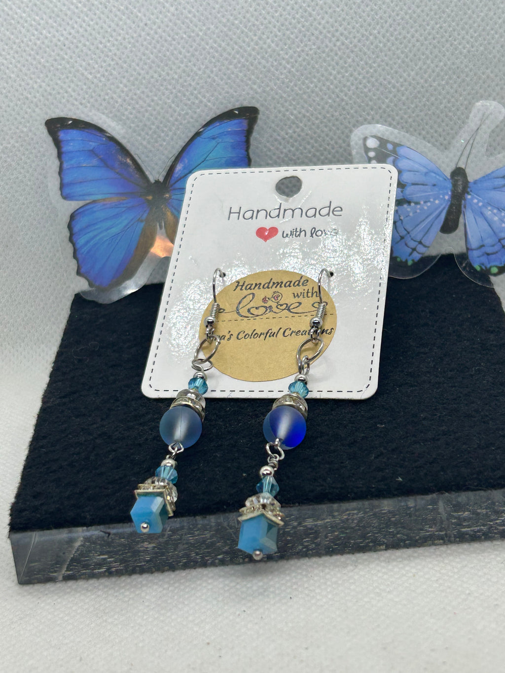 Double Blue Glowing Mermaid Earrings