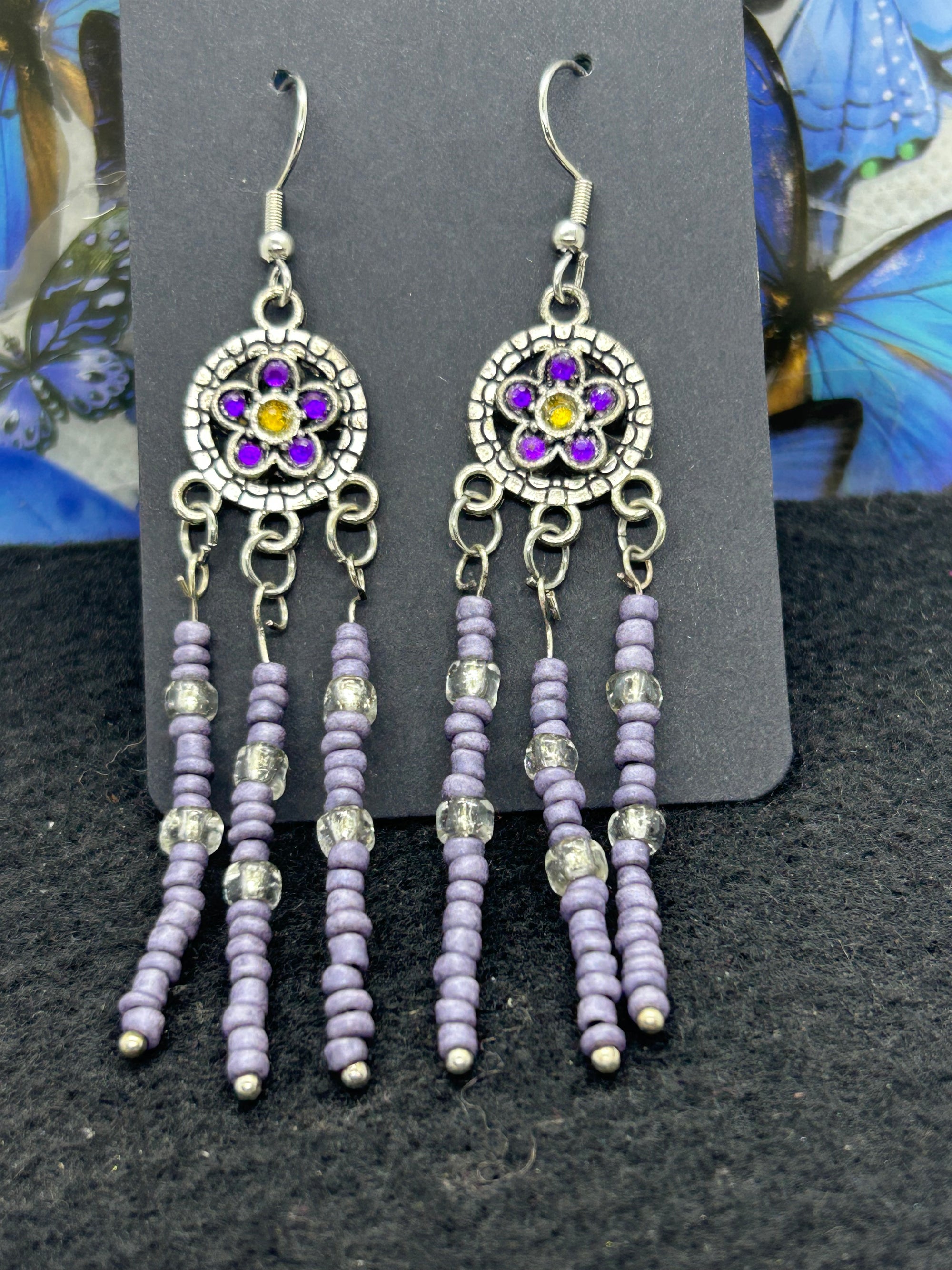 Purple Chandelier Earrings