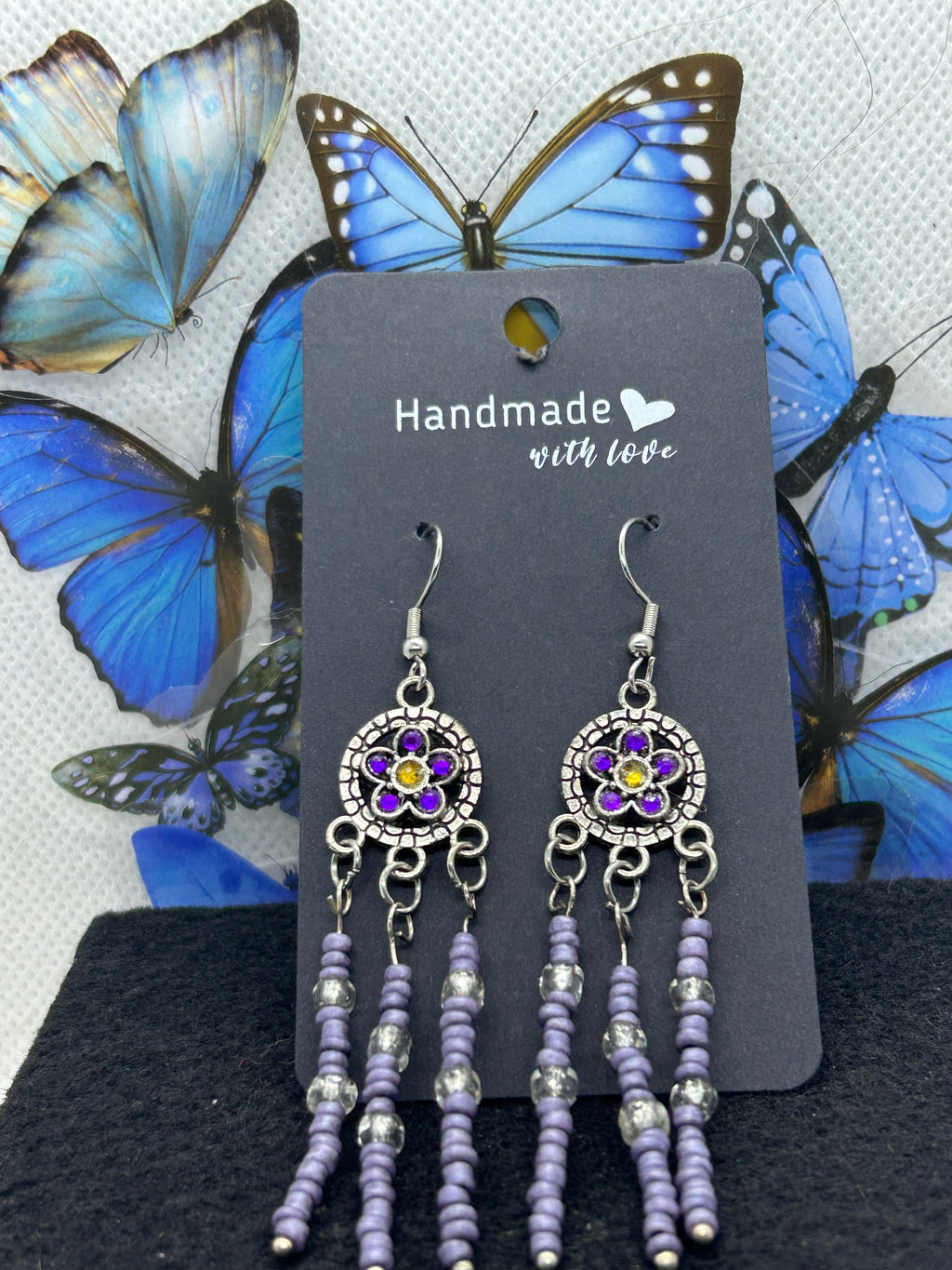 Purple Chandelier Earrings