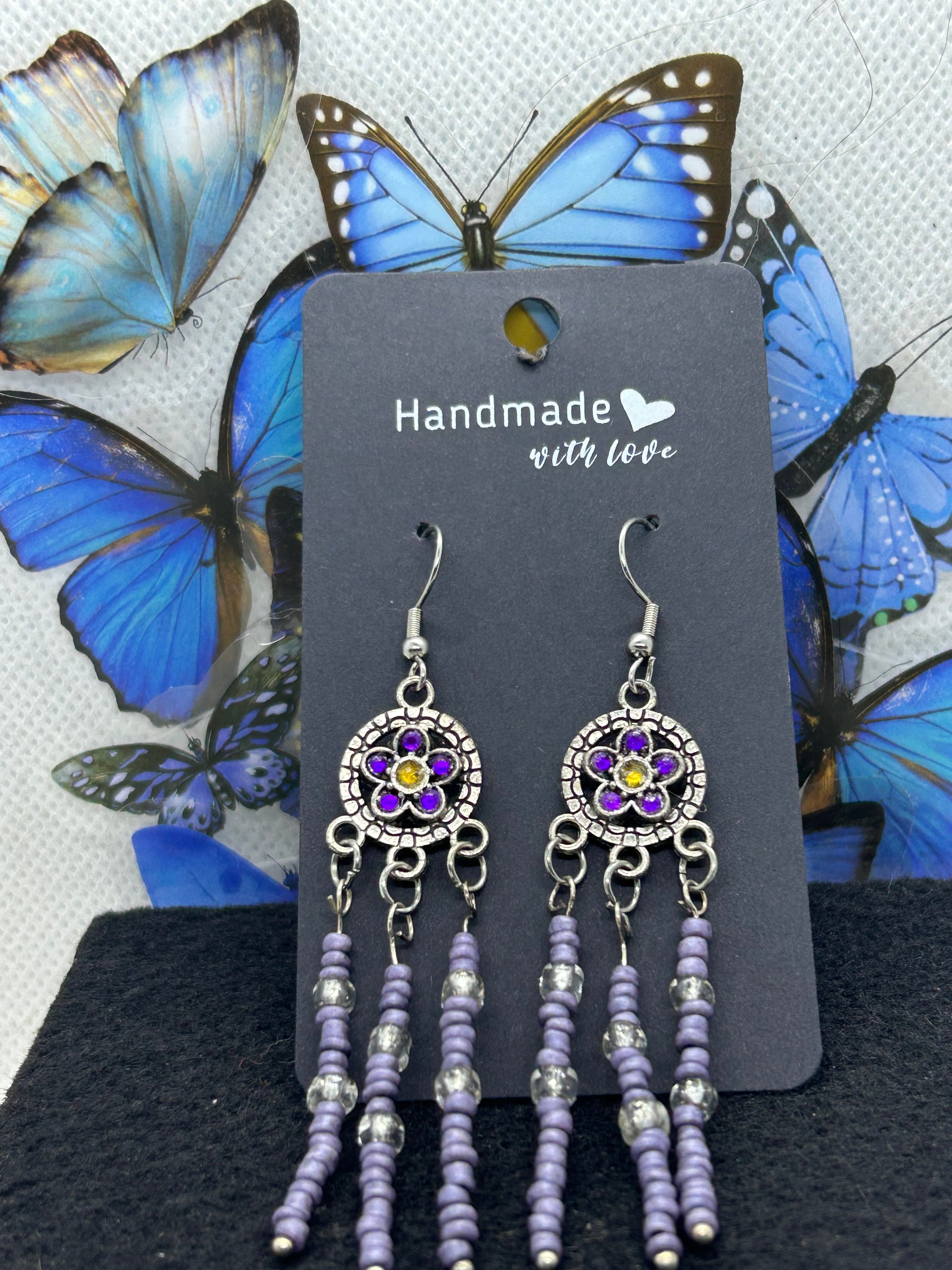 Purple Chandelier Earrings