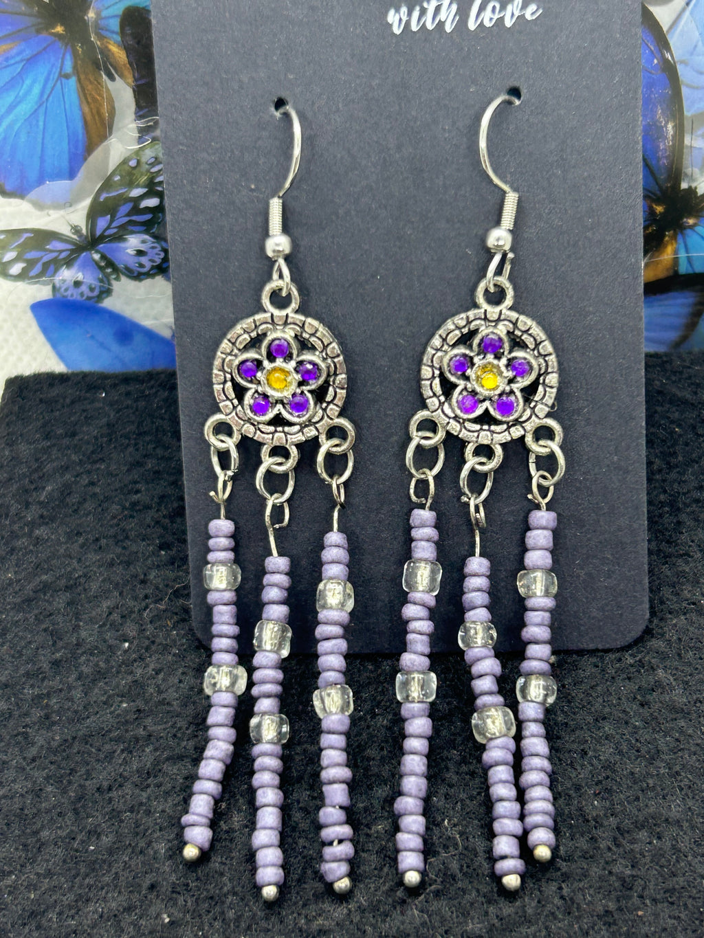 Purple Chandelier Earrings