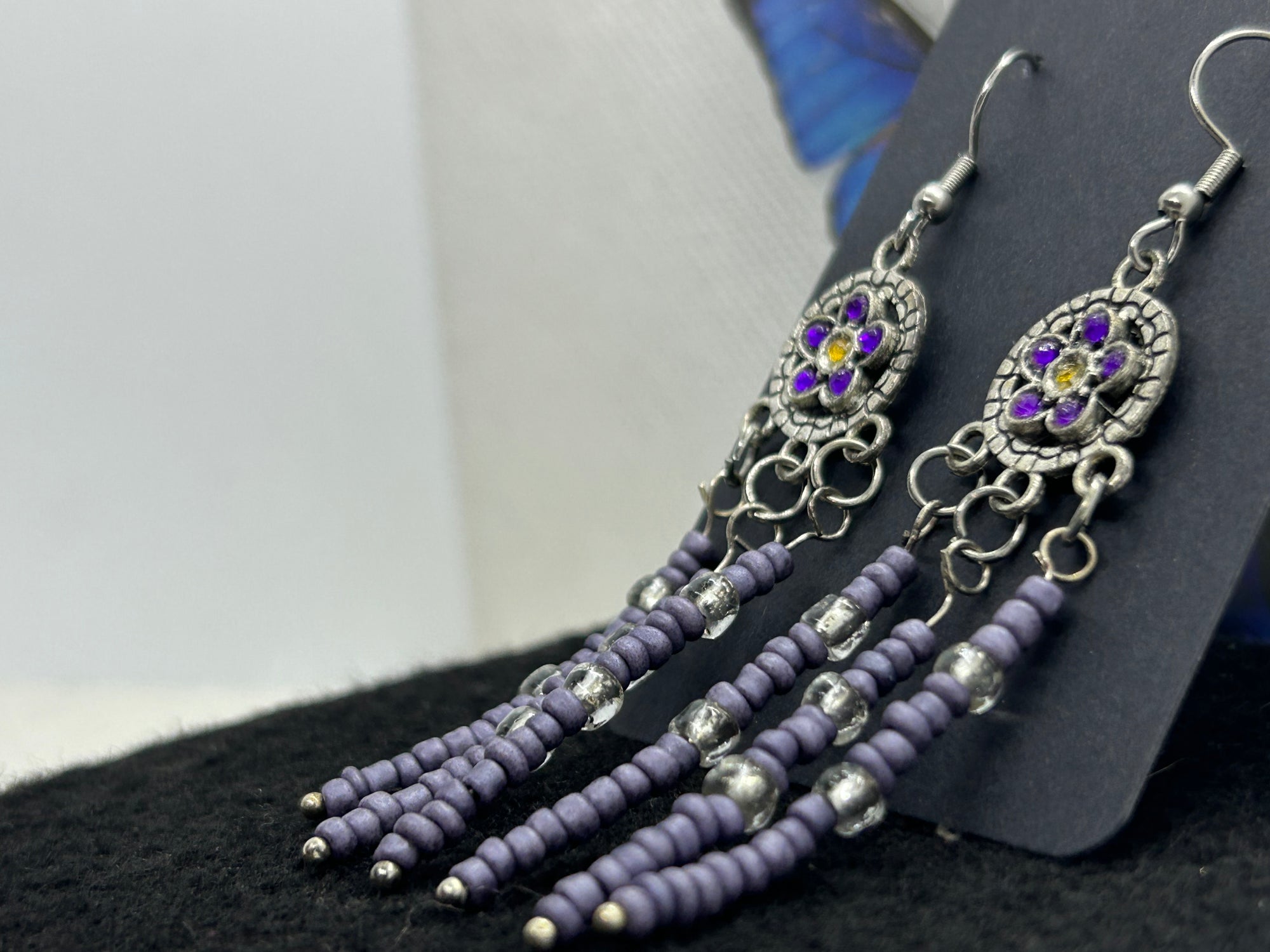 Purple Chandelier Earrings