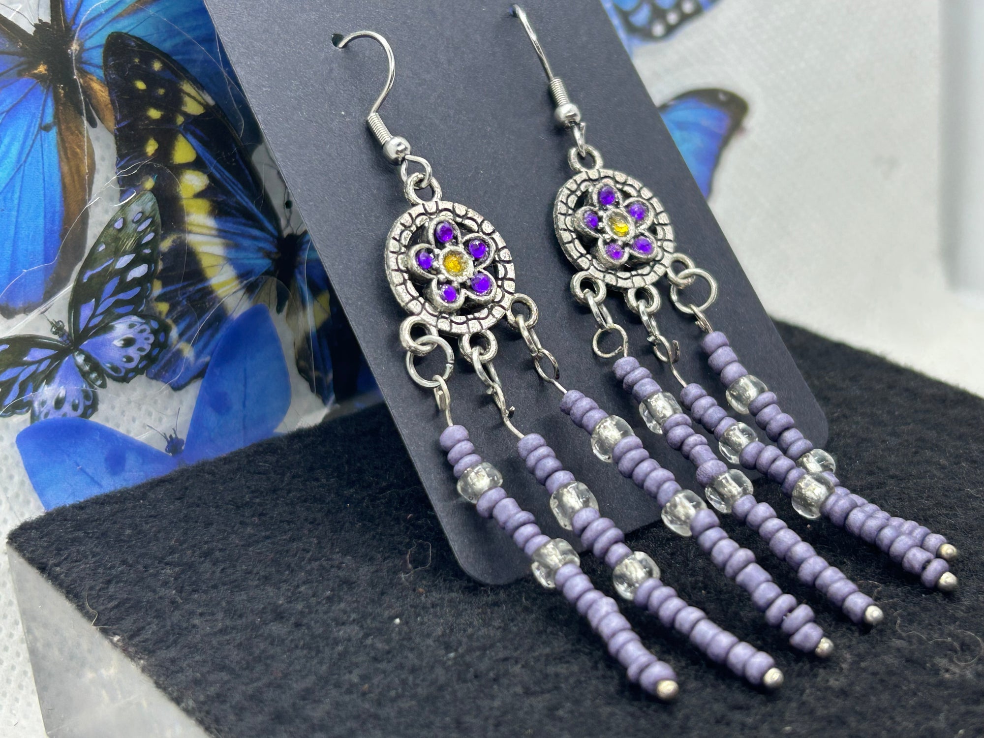 Purple Chandelier Earrings
