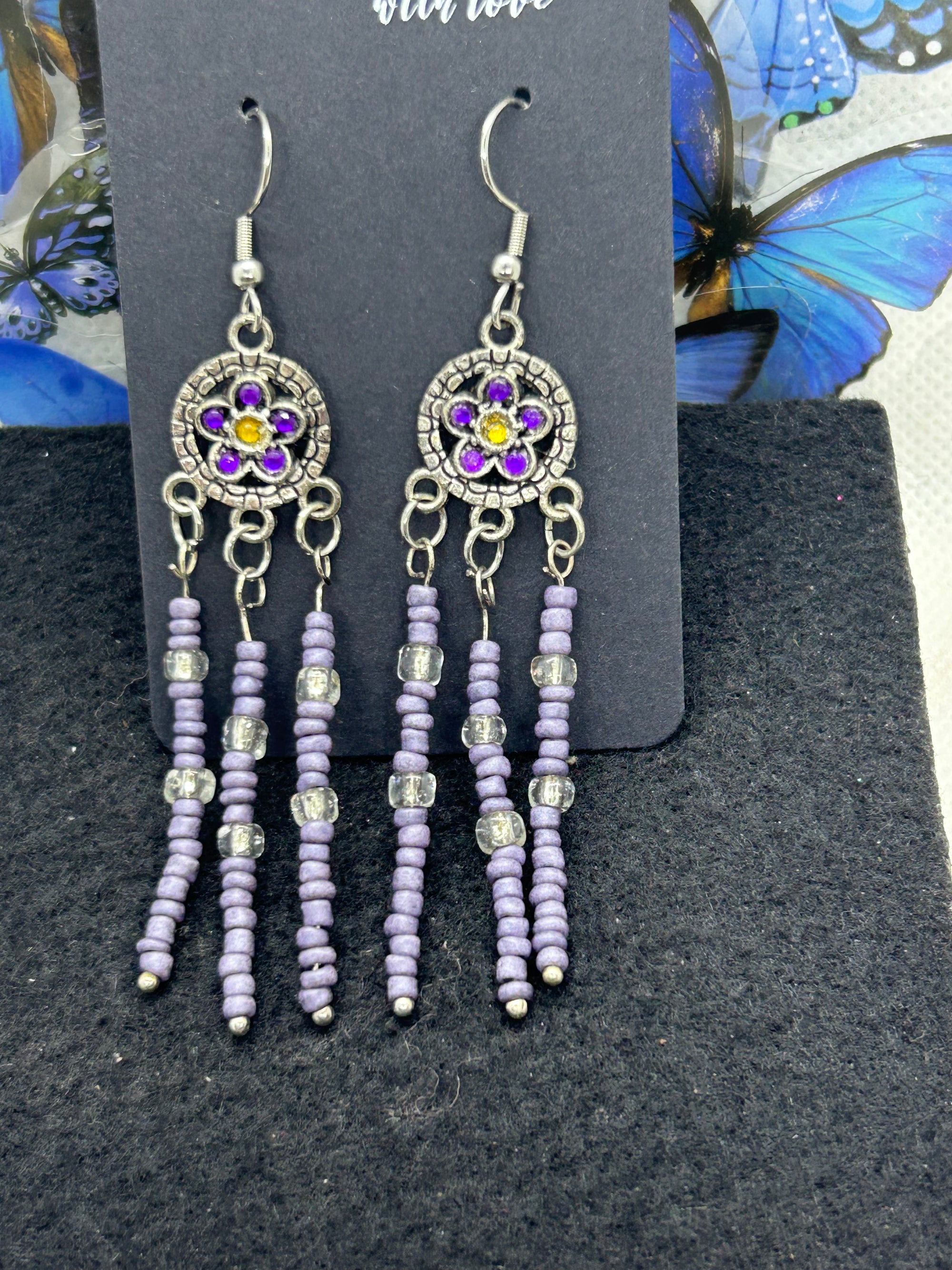 Purple Chandelier Earrings