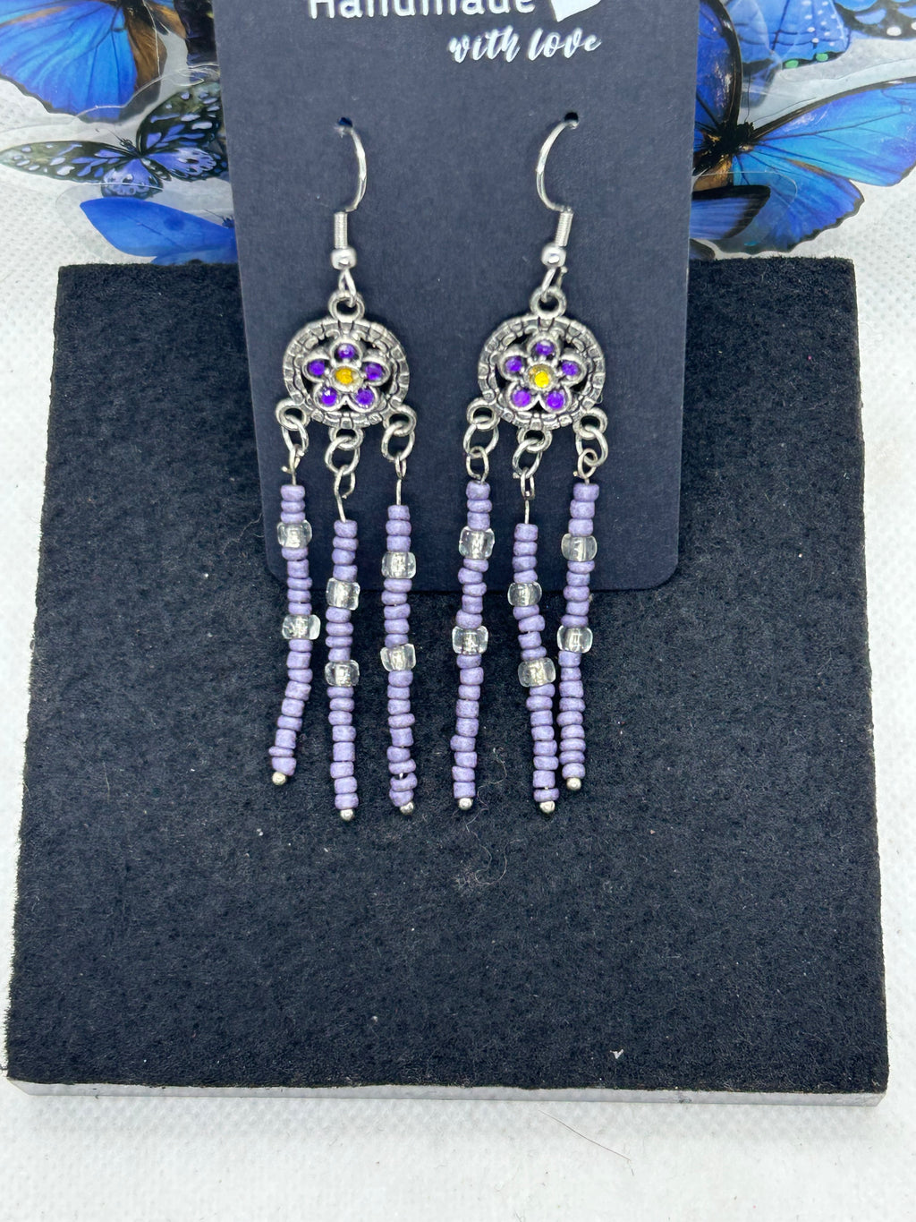 Purple Chandelier Earrings