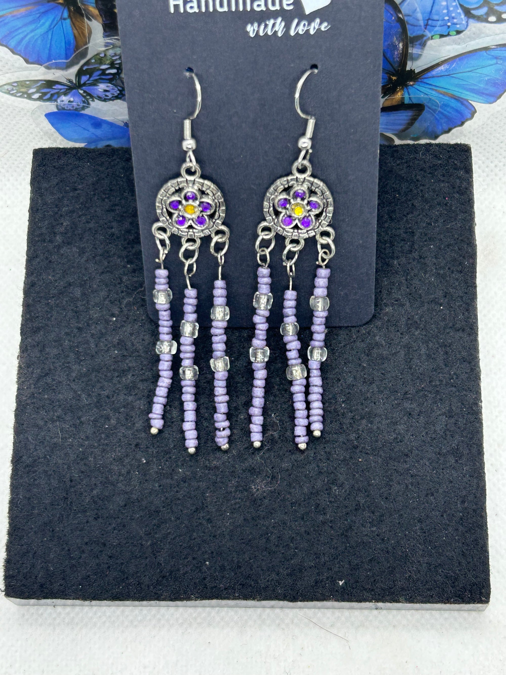 Purple Chandelier Earrings
