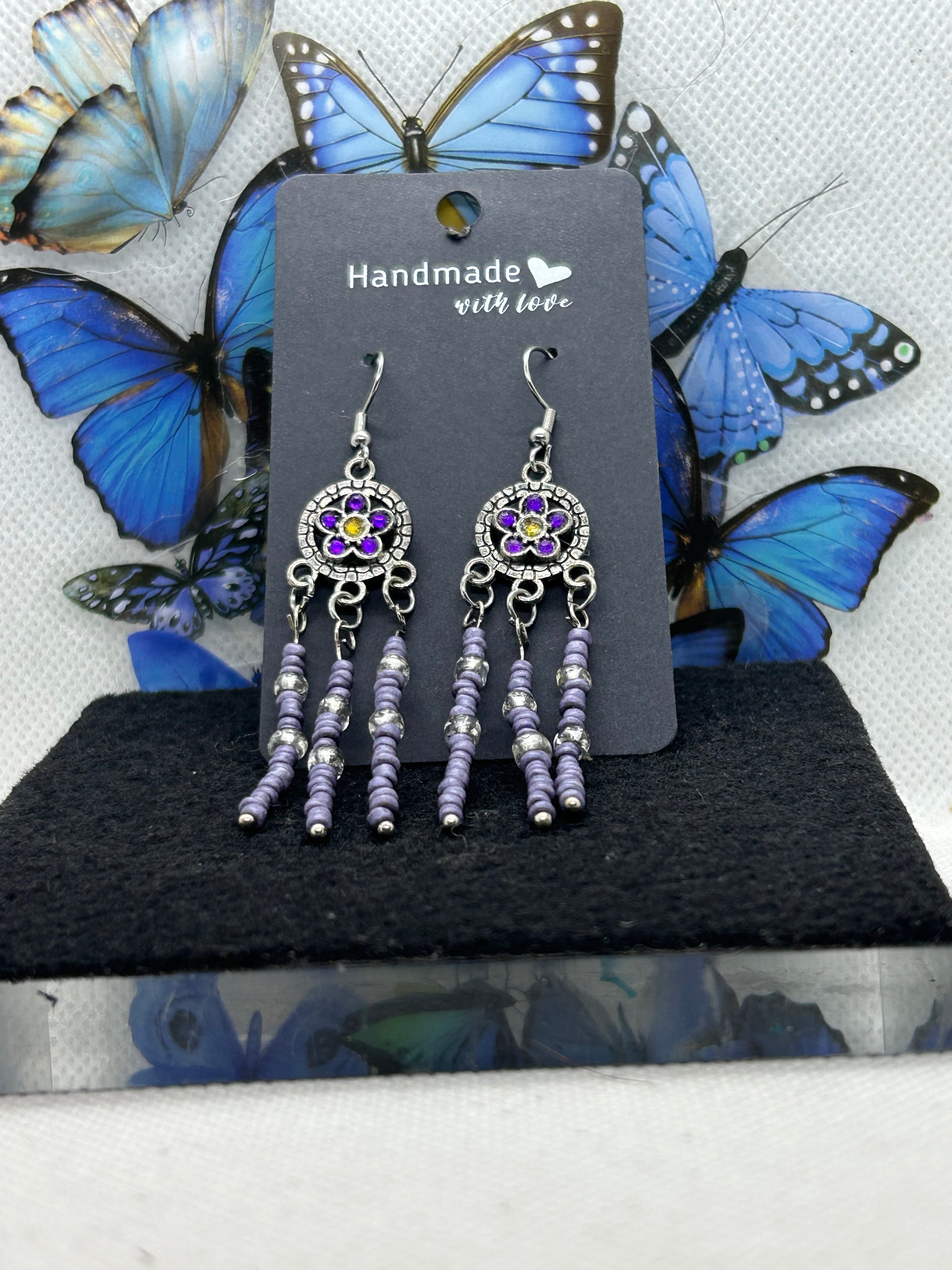 Purple Chandelier Earrings