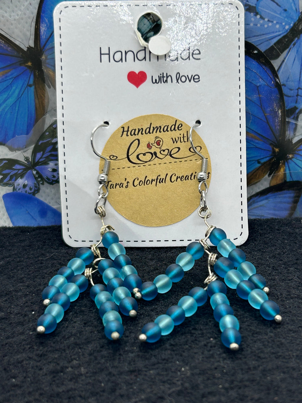 Staggard Seaglass Earrings