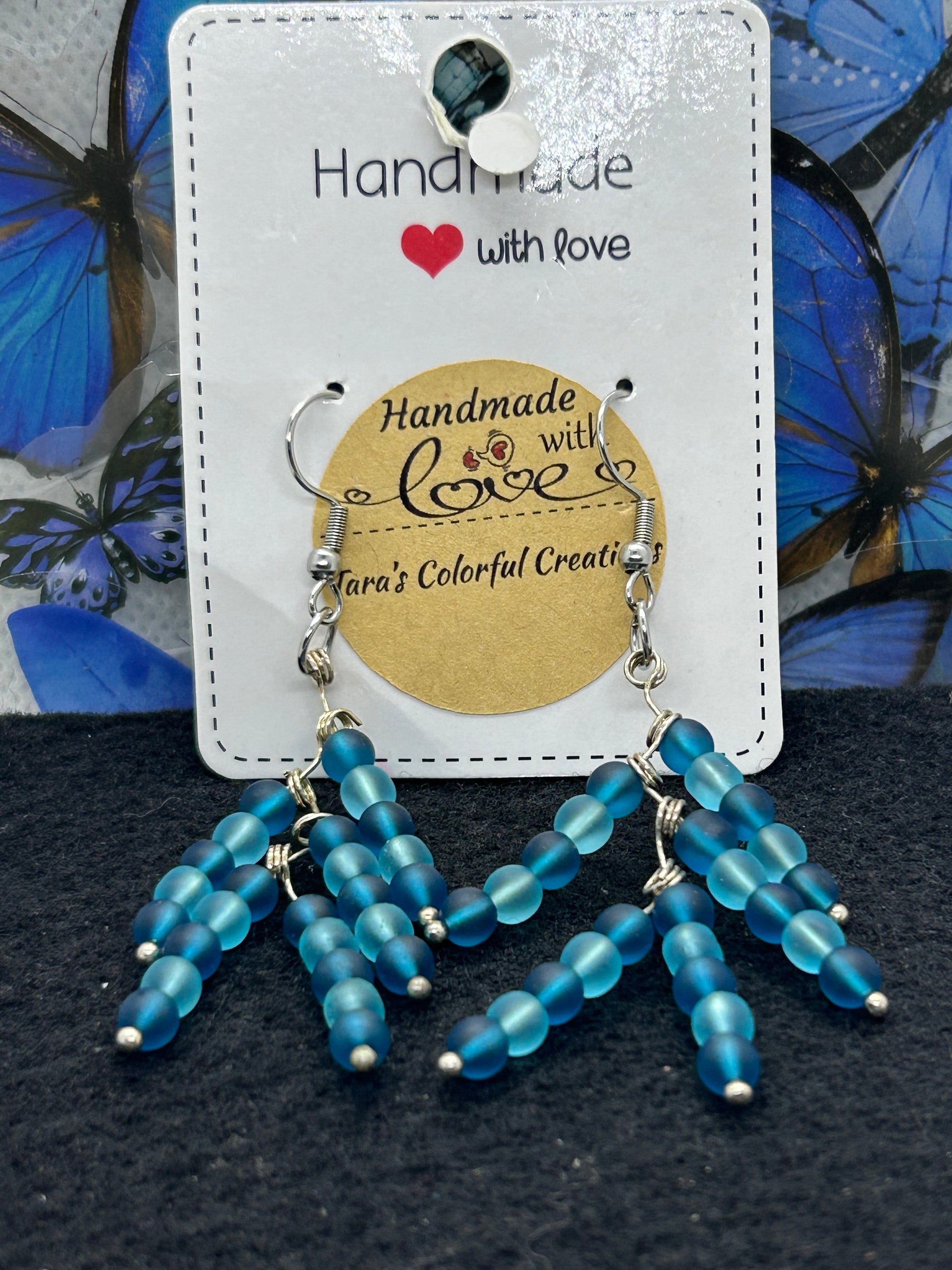 Staggard Seaglass Earrings