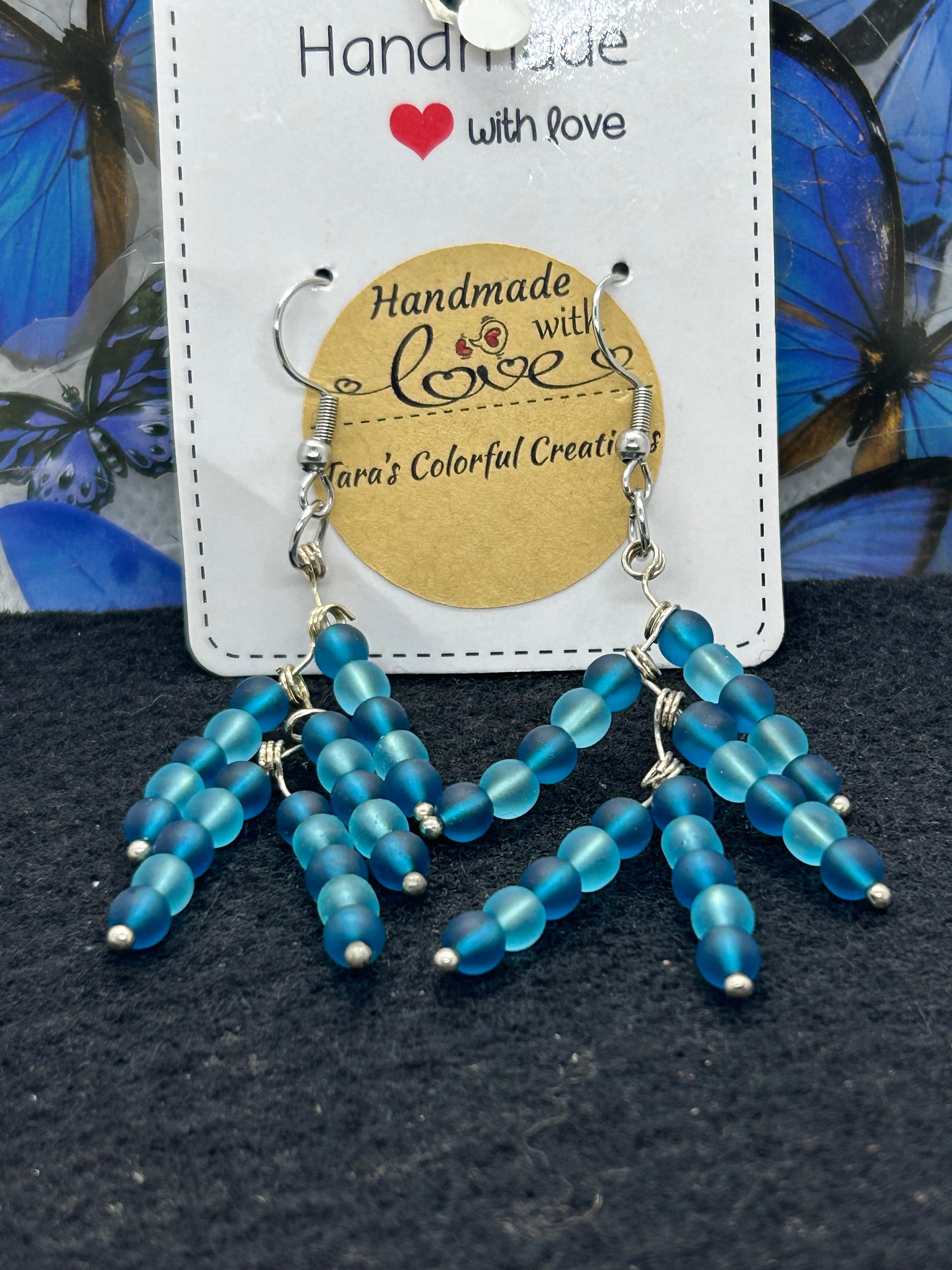 Staggard Seaglass Earrings