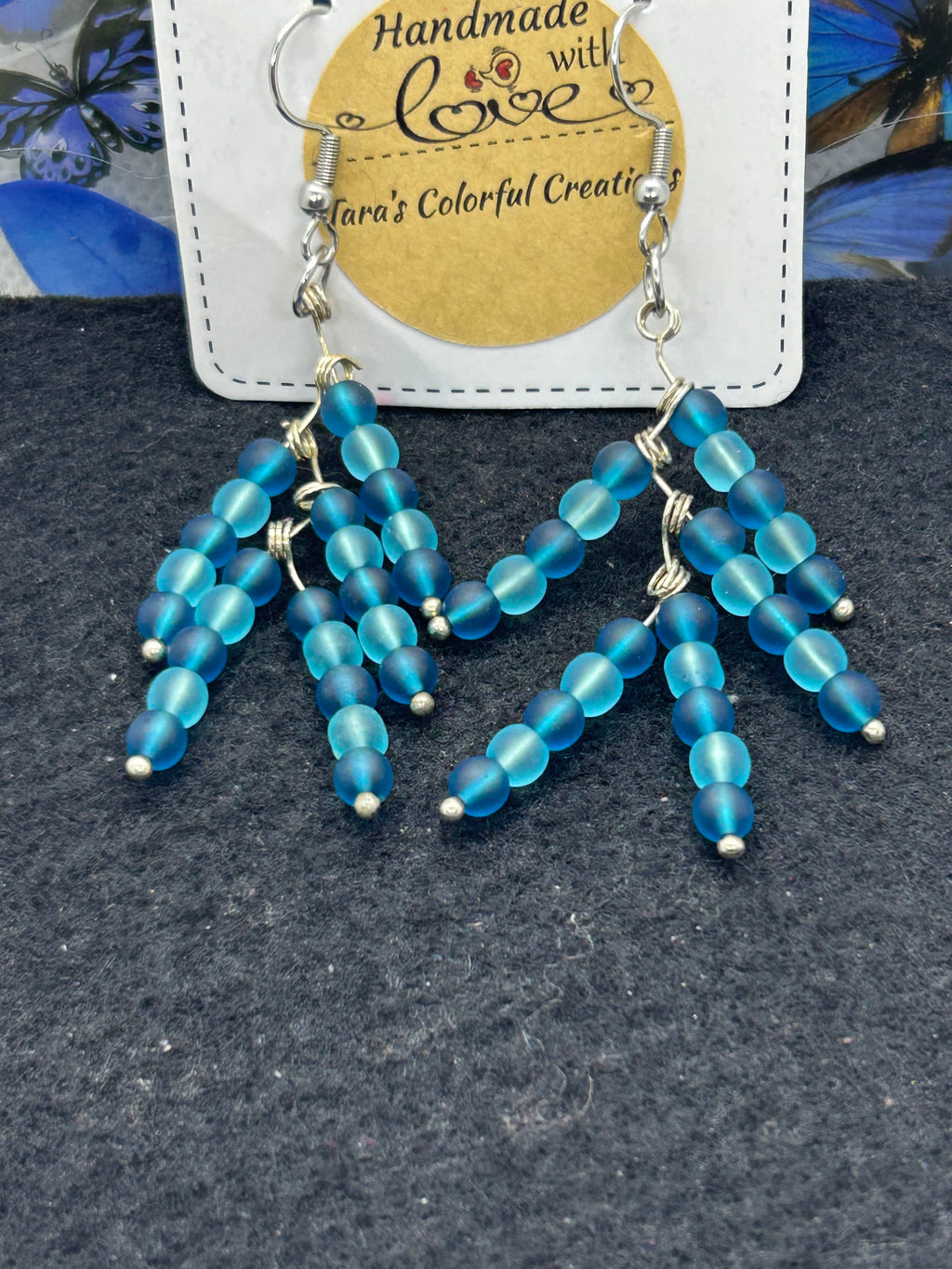 Staggard Seaglass Earrings