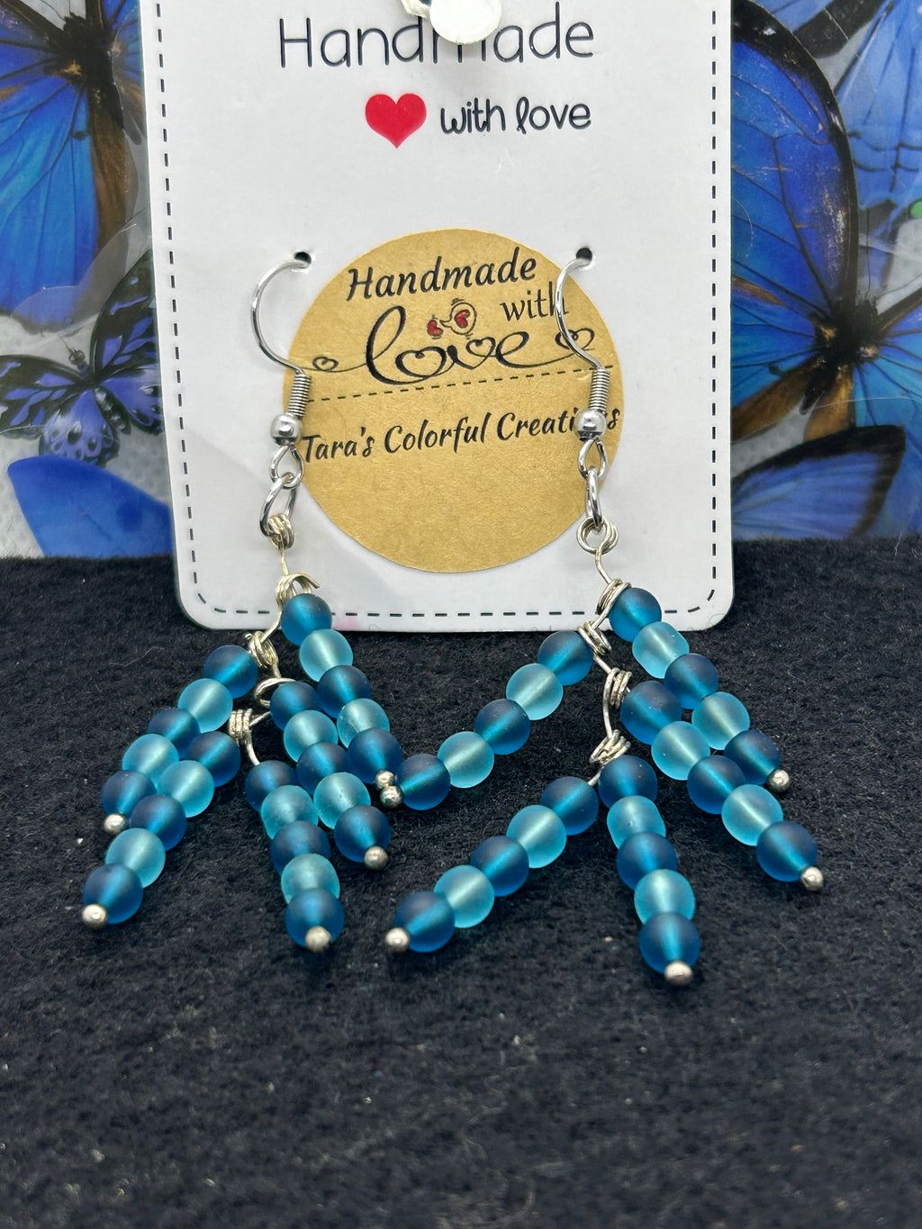 Staggard Seaglass Earrings