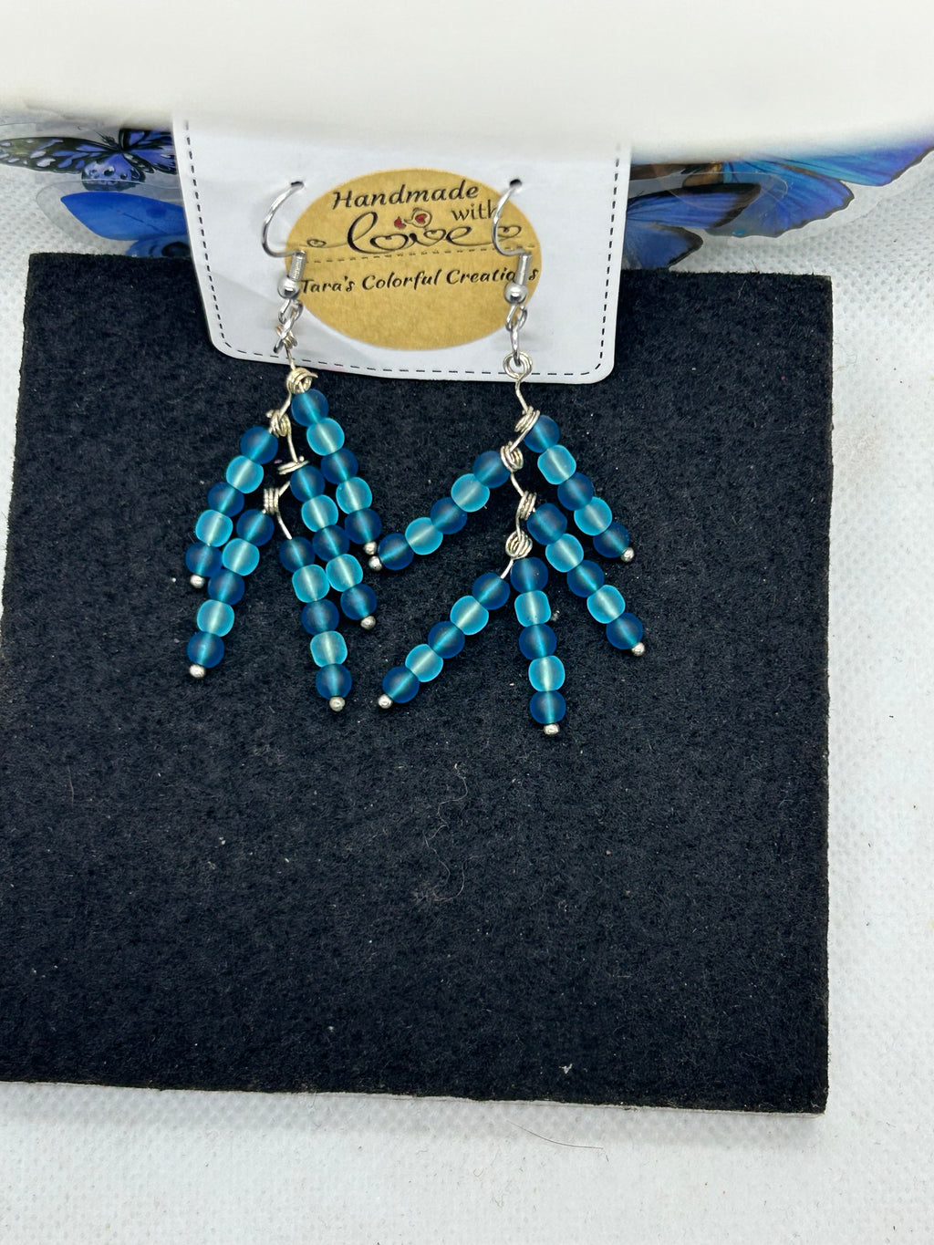 Staggard Seaglass Earrings