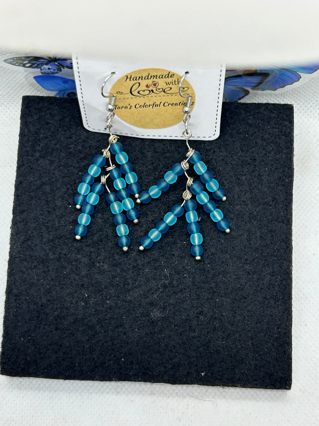 Staggard Seaglass Earrings