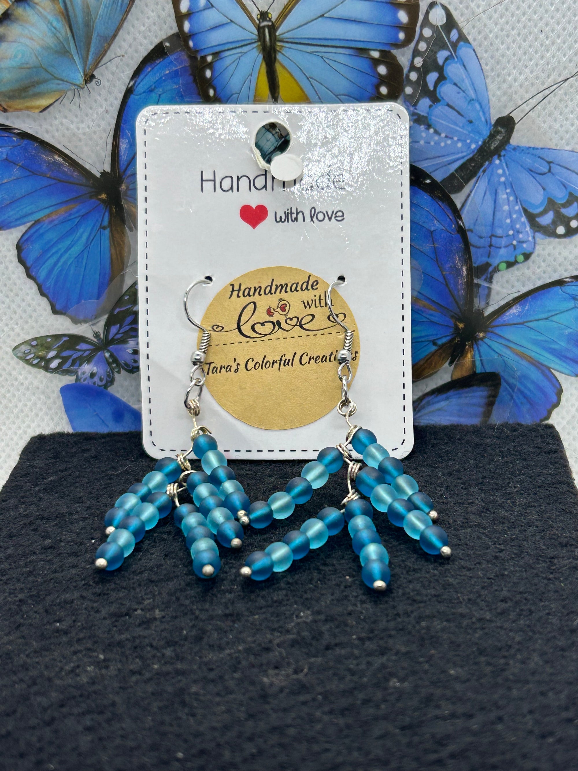 Staggard Seaglass Earrings