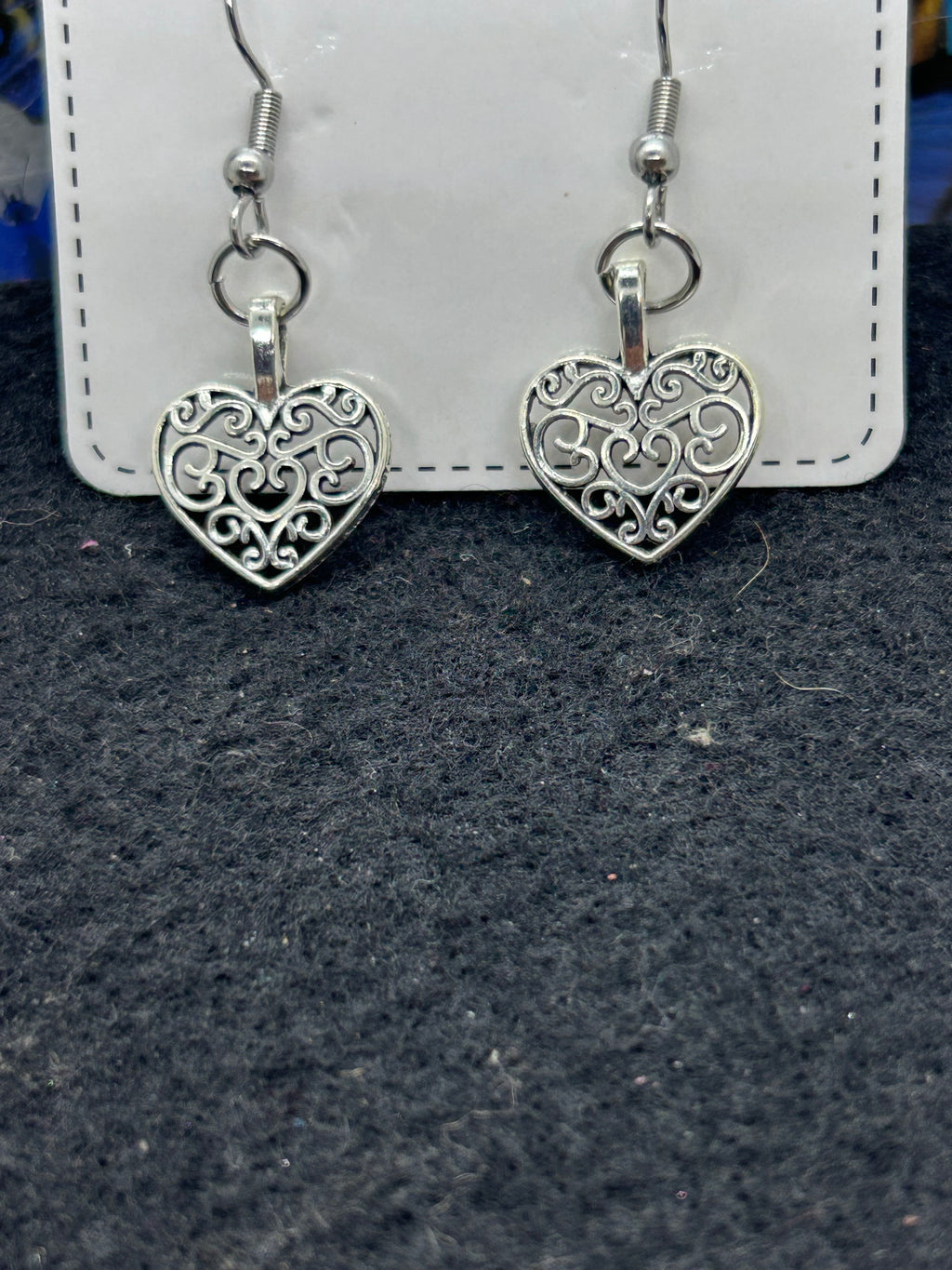Silver Heart Earrings