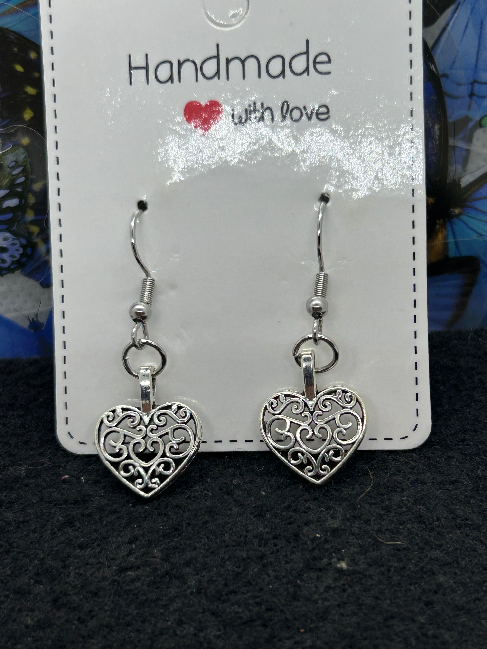 Silver Heart Earrings