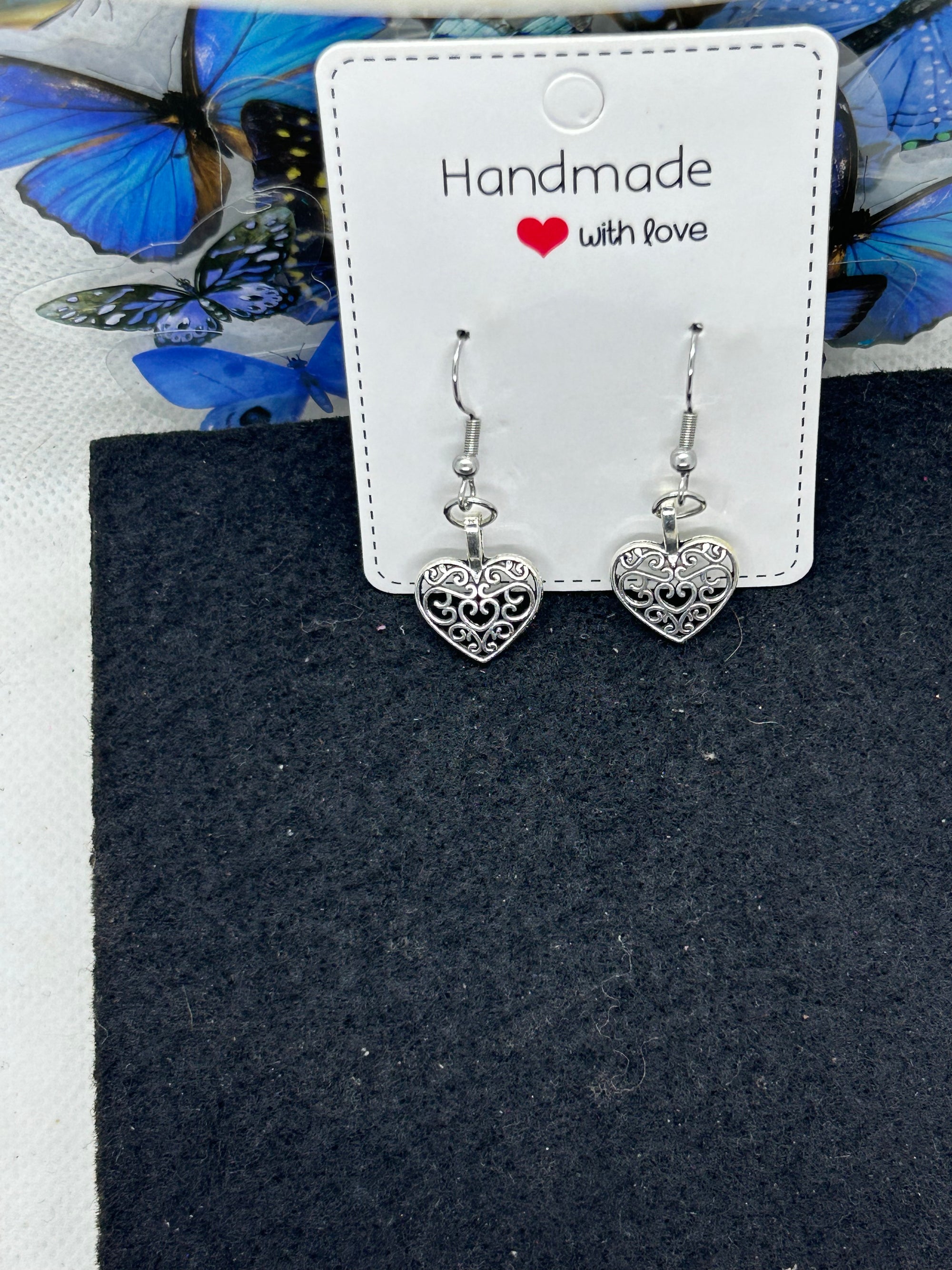 Silver Heart Earrings