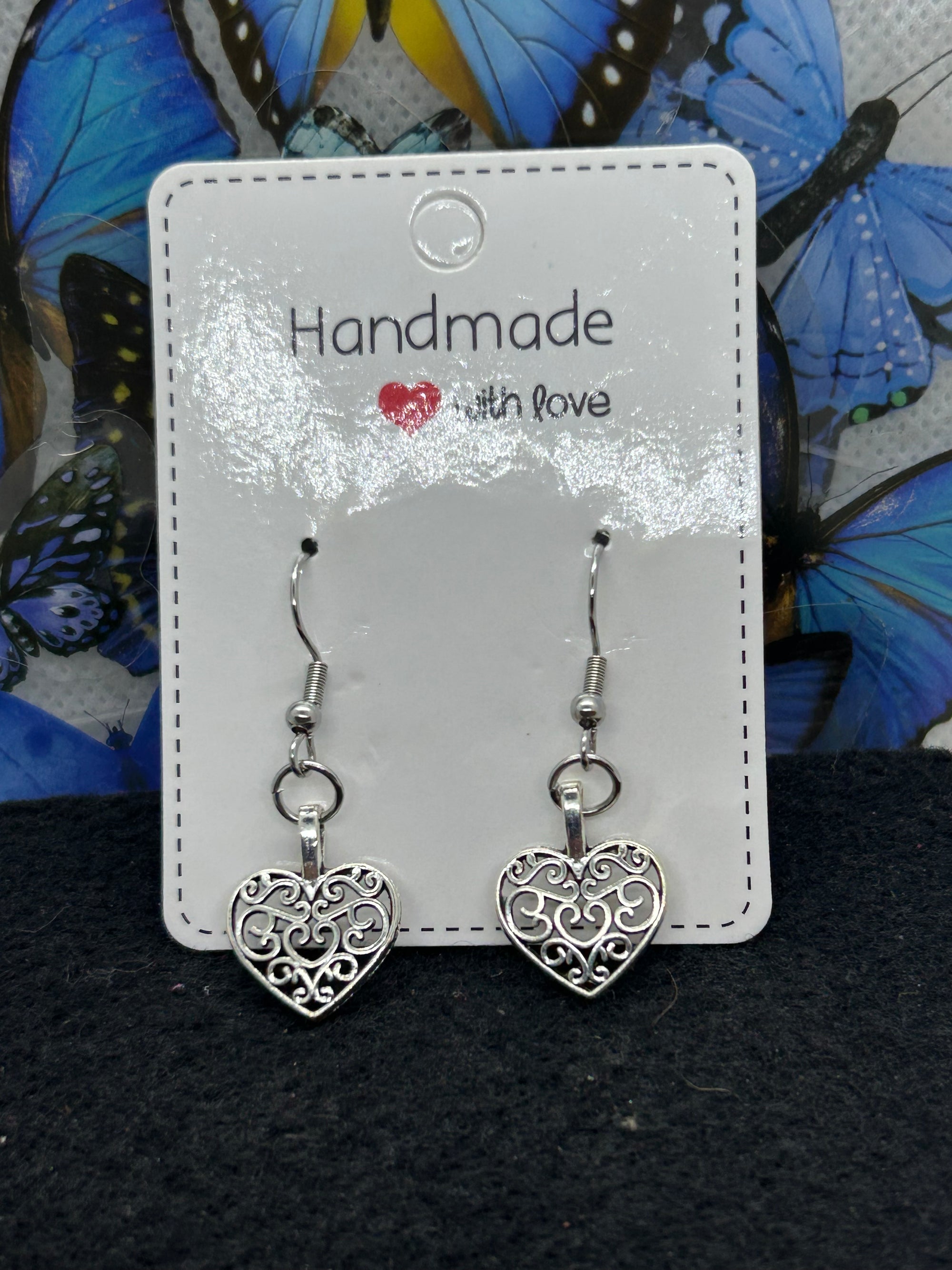Silver Heart Earrings