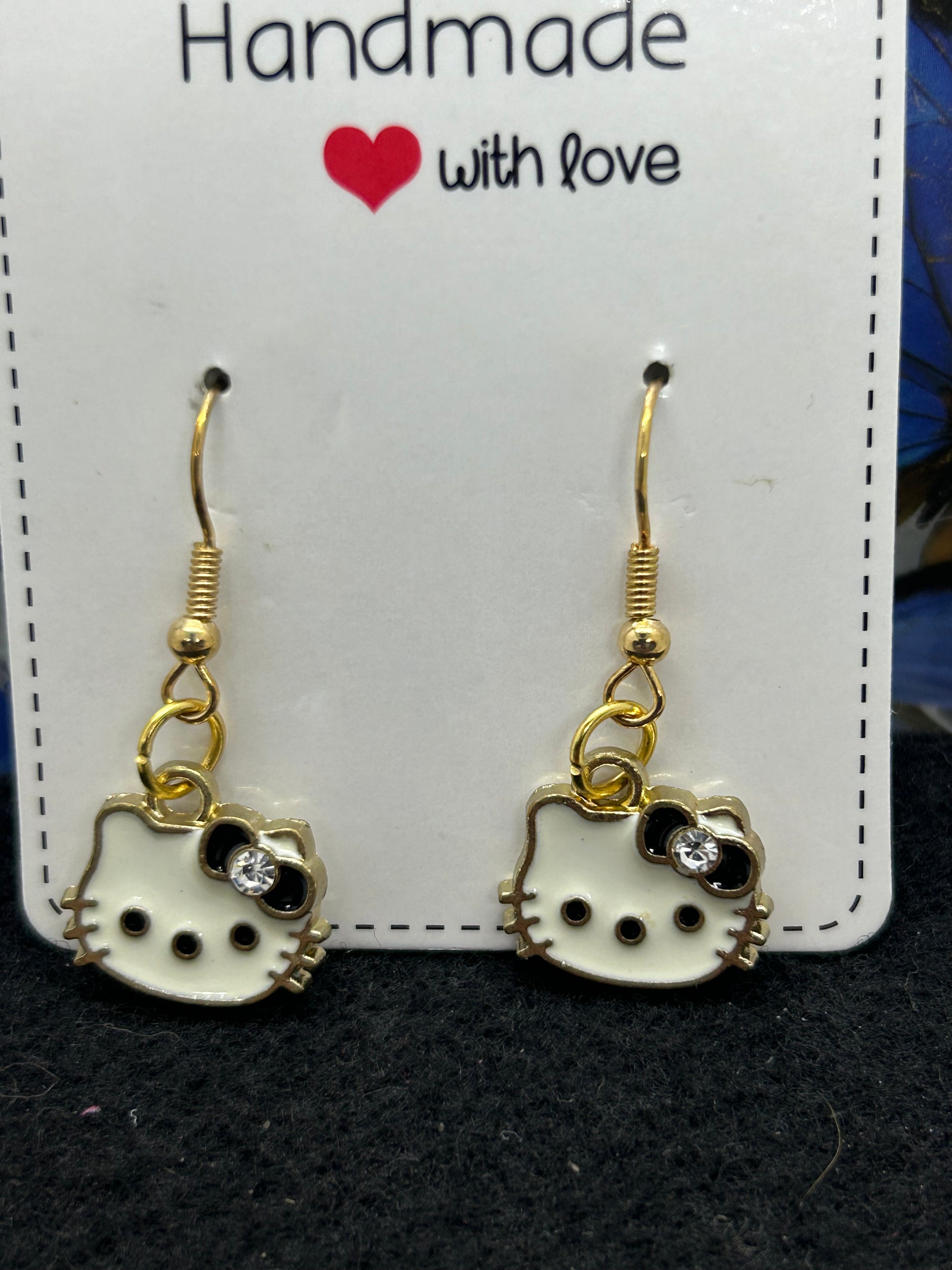 Black Kitty Earrings