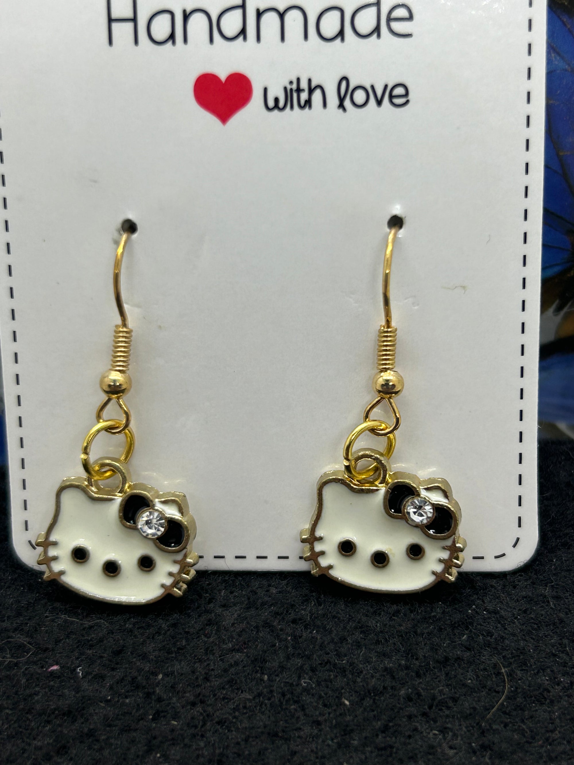 Black Kitty Earrings