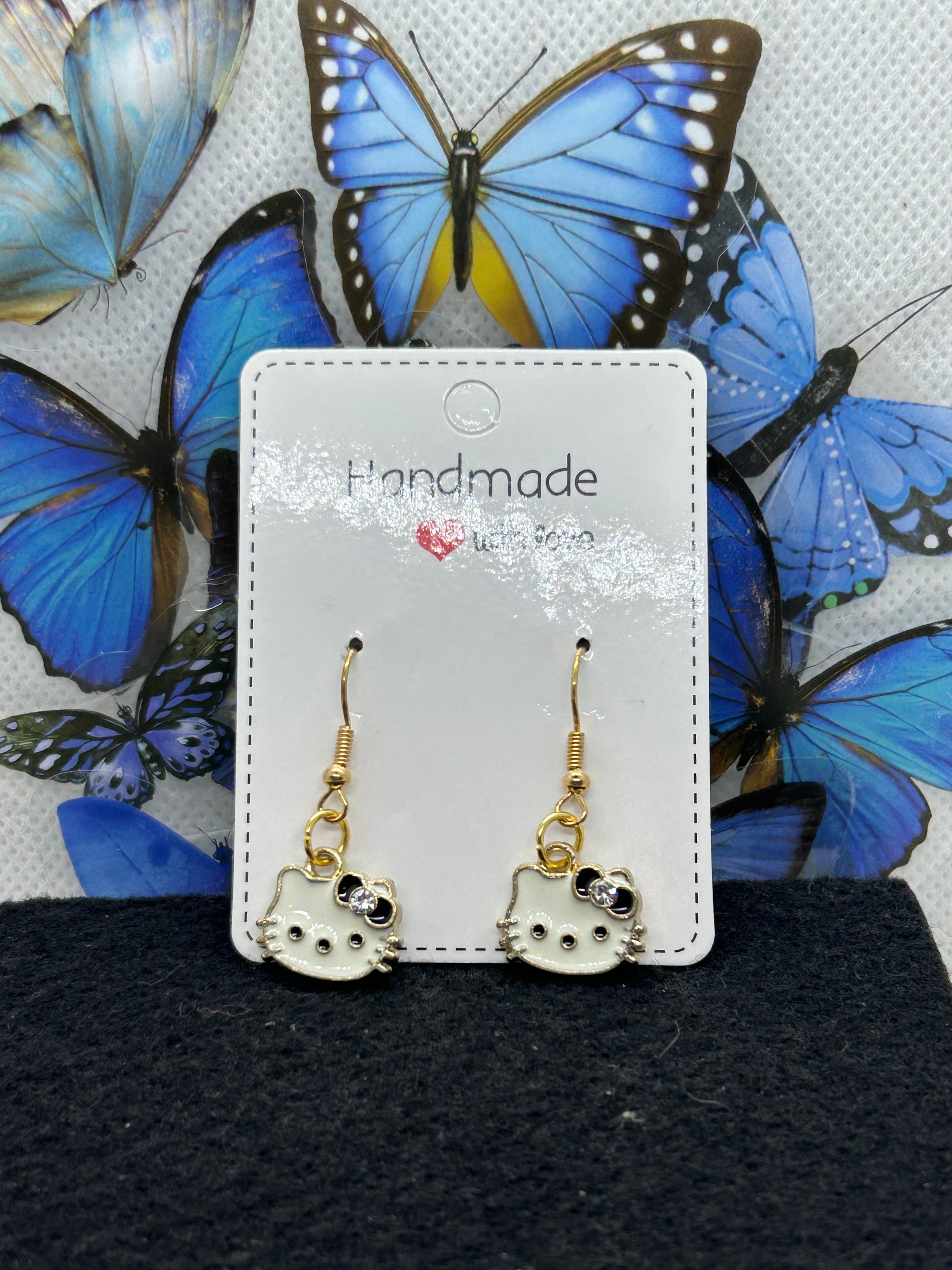 Black Kitty Earrings