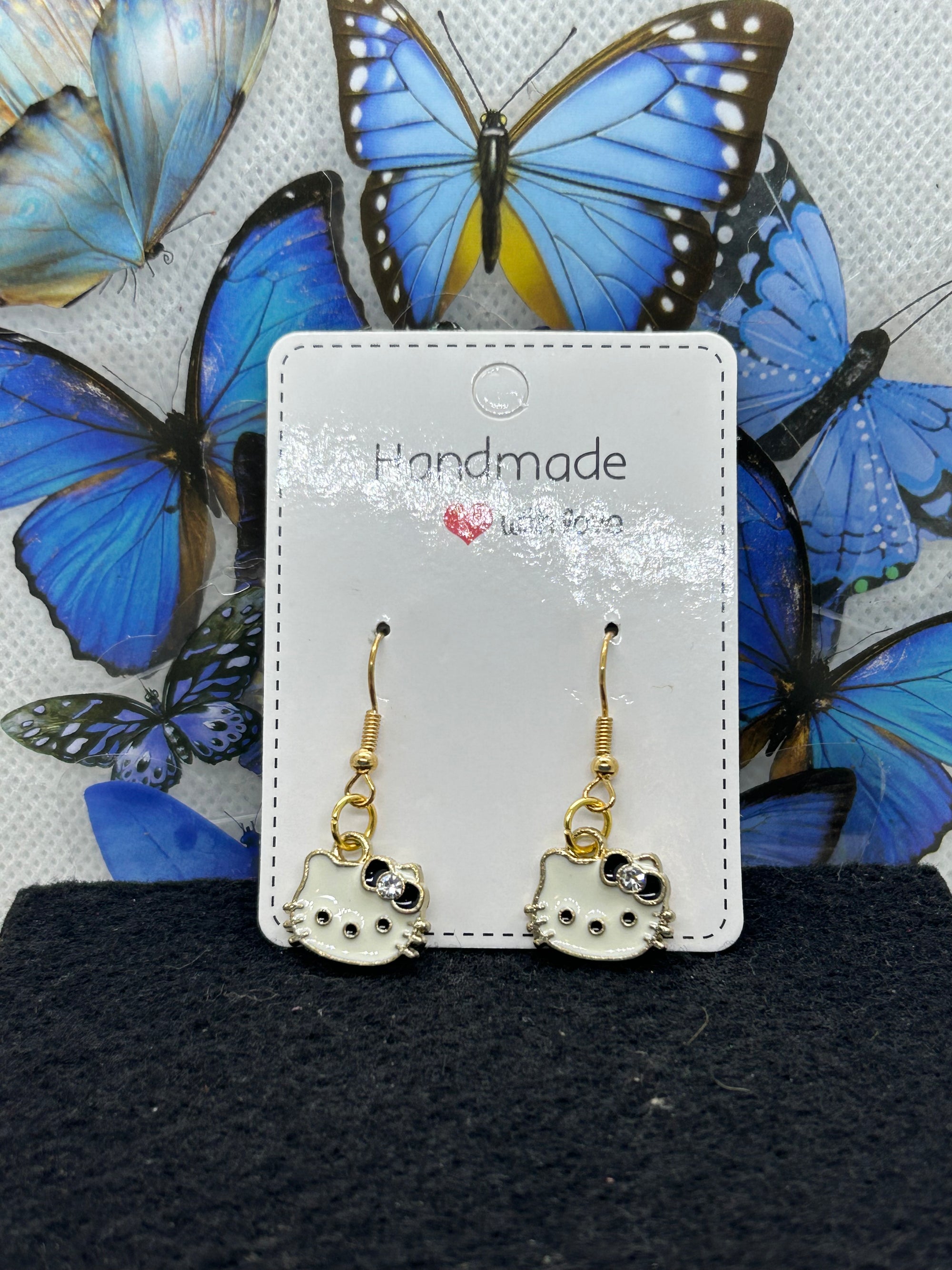 Black Kitty Earrings