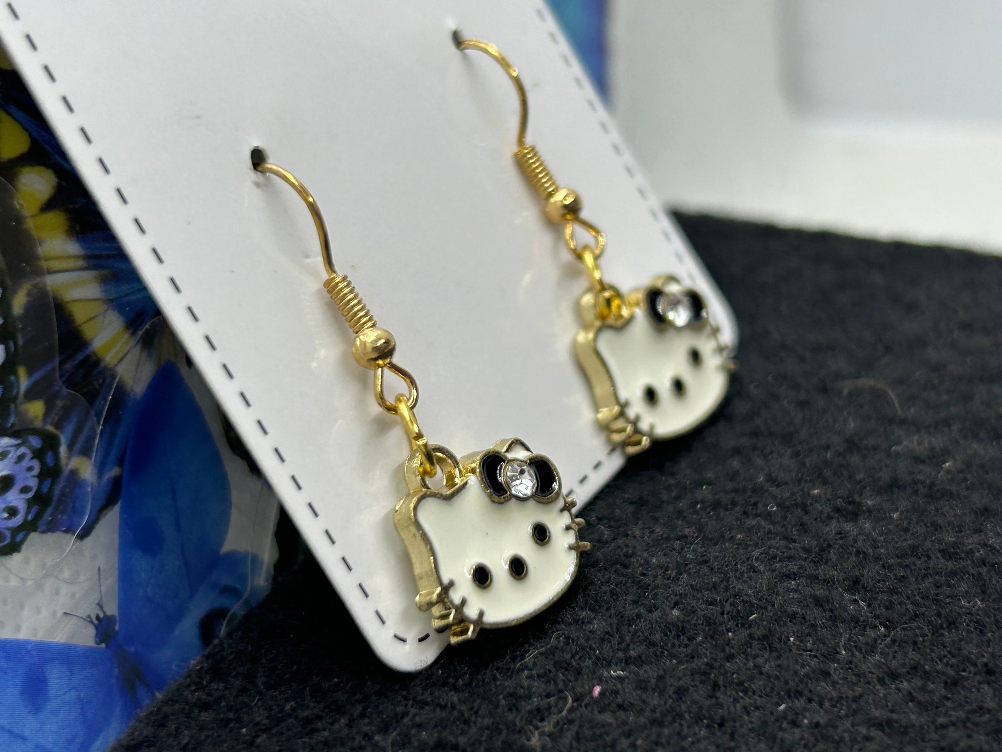 Black Kitty Earrings