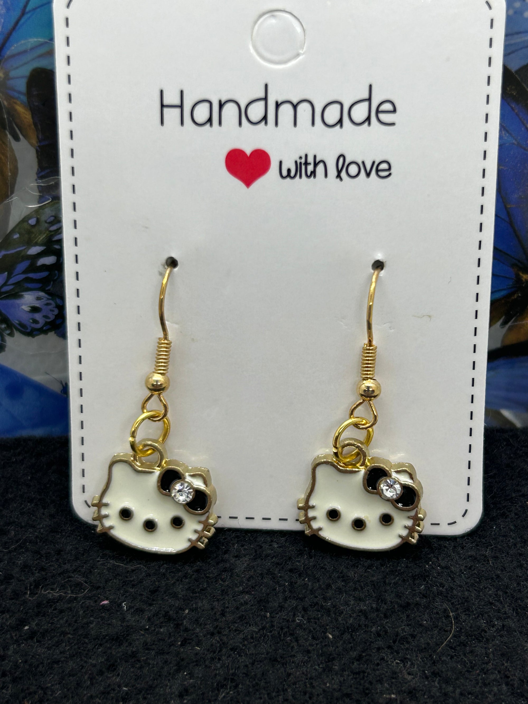 Black Kitty Earrings