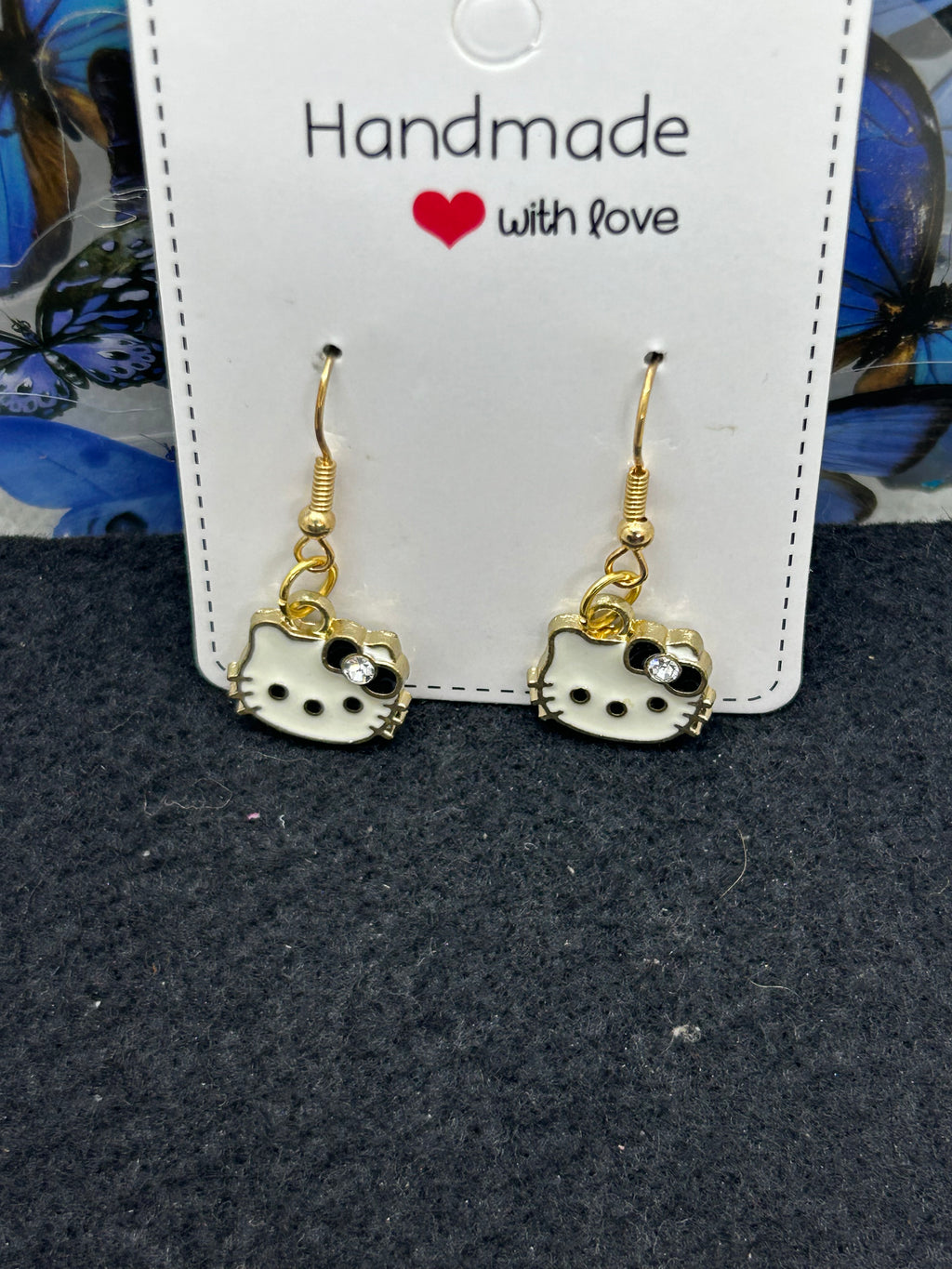 Black Kitty Earrings
