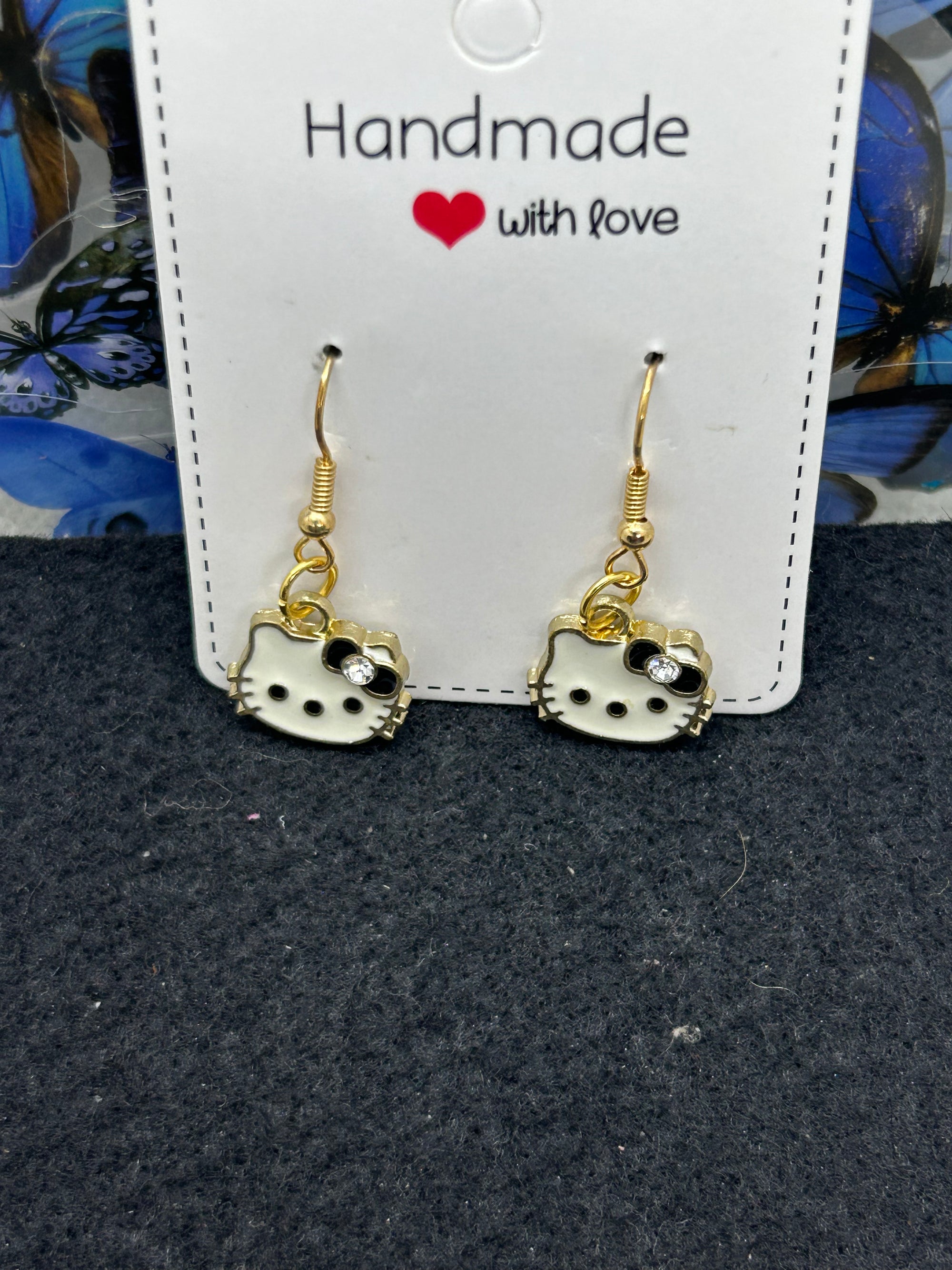 Black Kitty Earrings